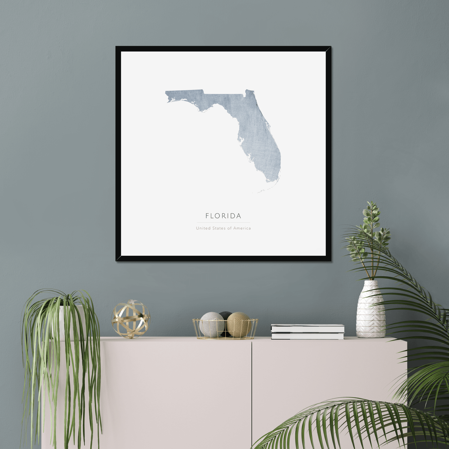 Florida - Framed & Mounted Map