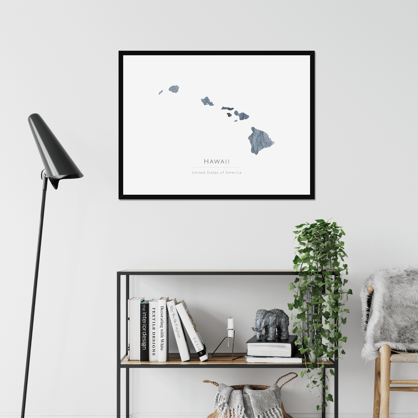 Hawaii - Framed & Mounted Map