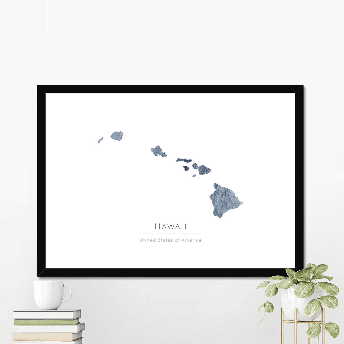 Hawaii - Framed & Mounted Map