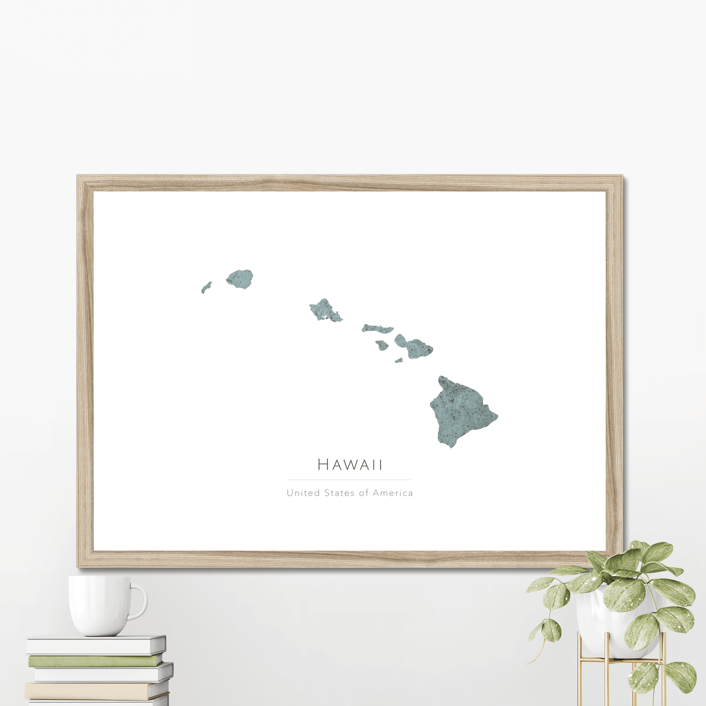 Hawaii - Framed & Mounted Map
