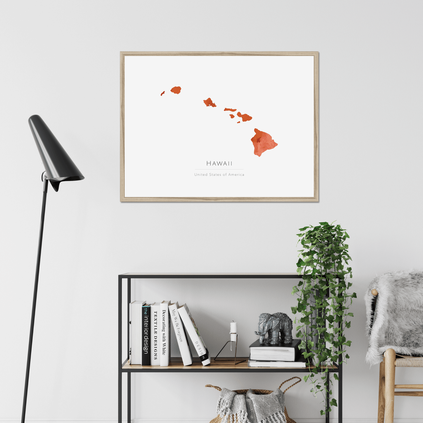 Hawaii - Framed & Mounted Map