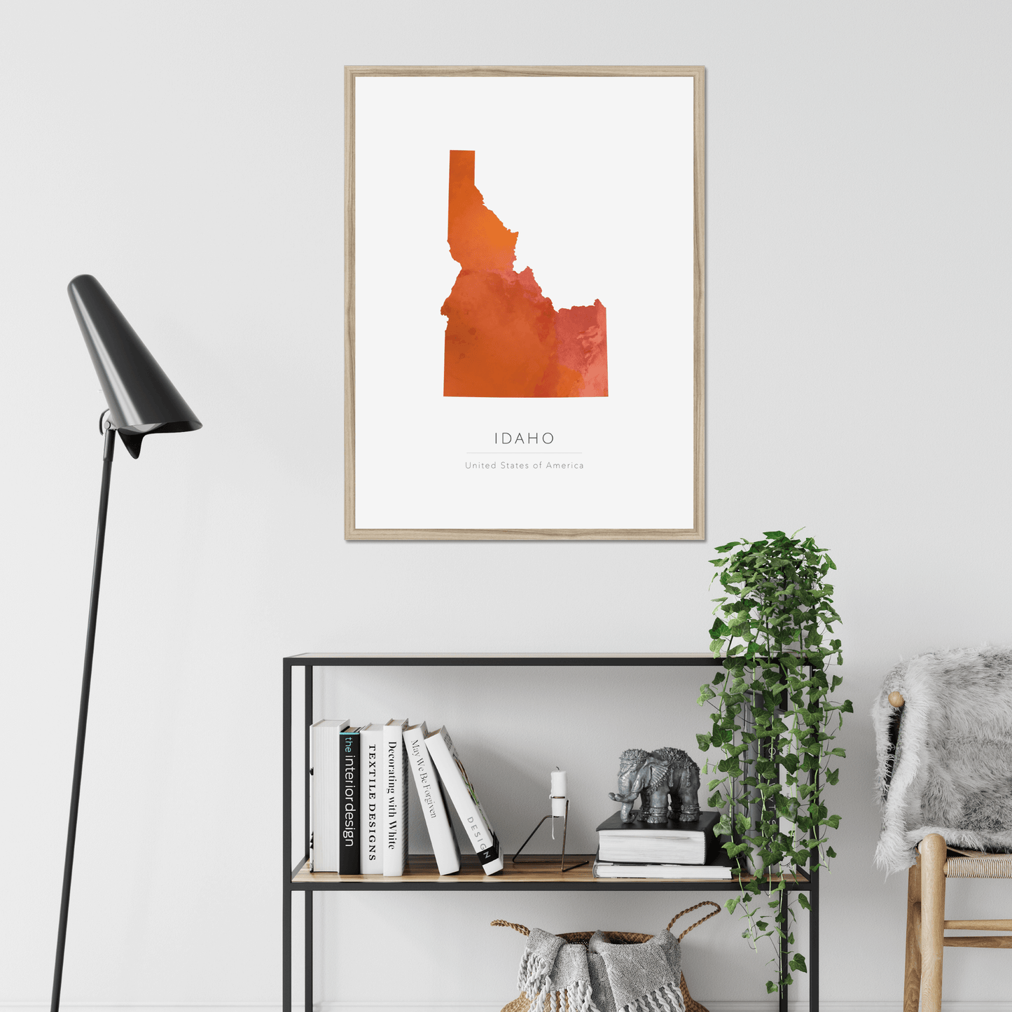 Idaho - Framed & Mounted Map