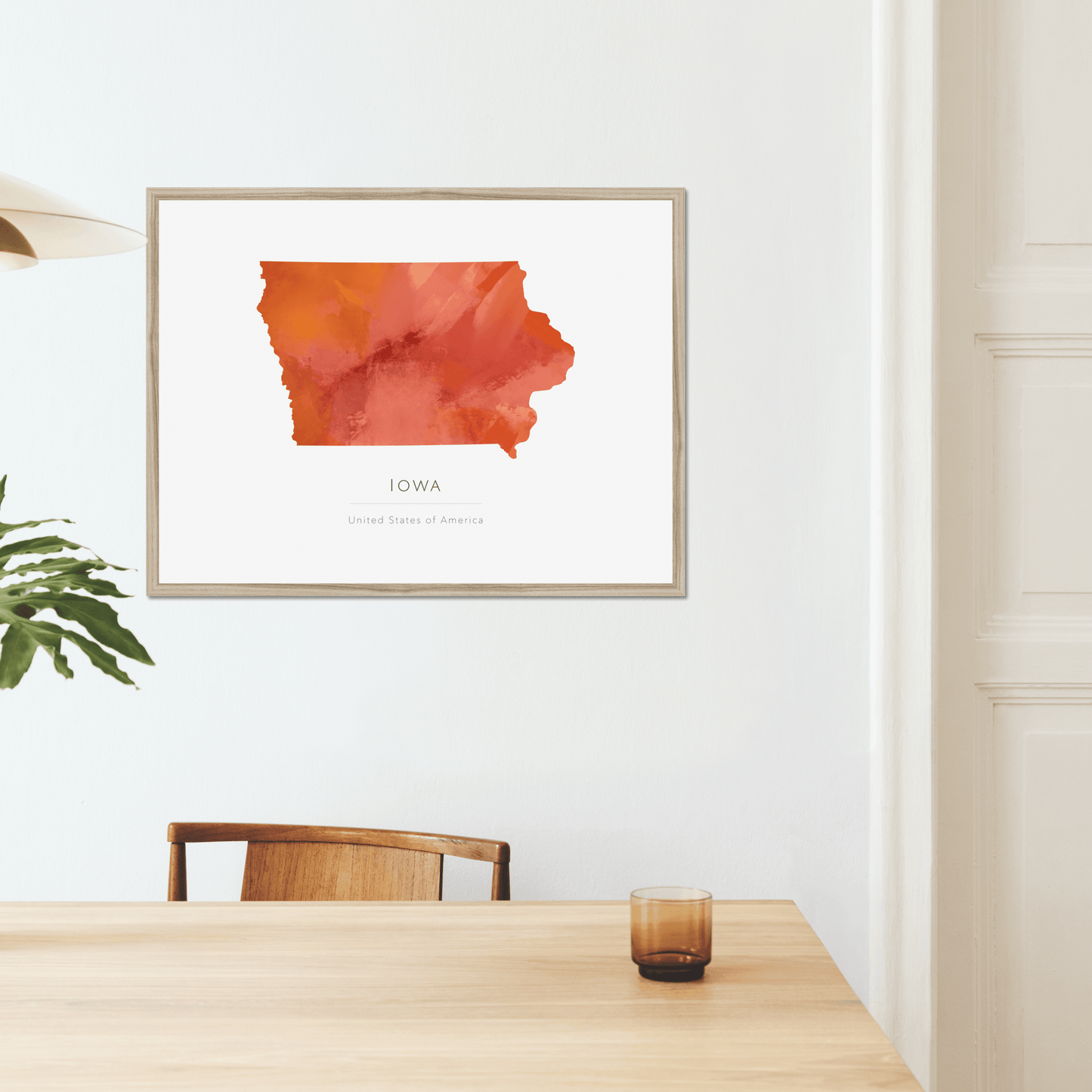 Iowa - Framed & Mounted Map