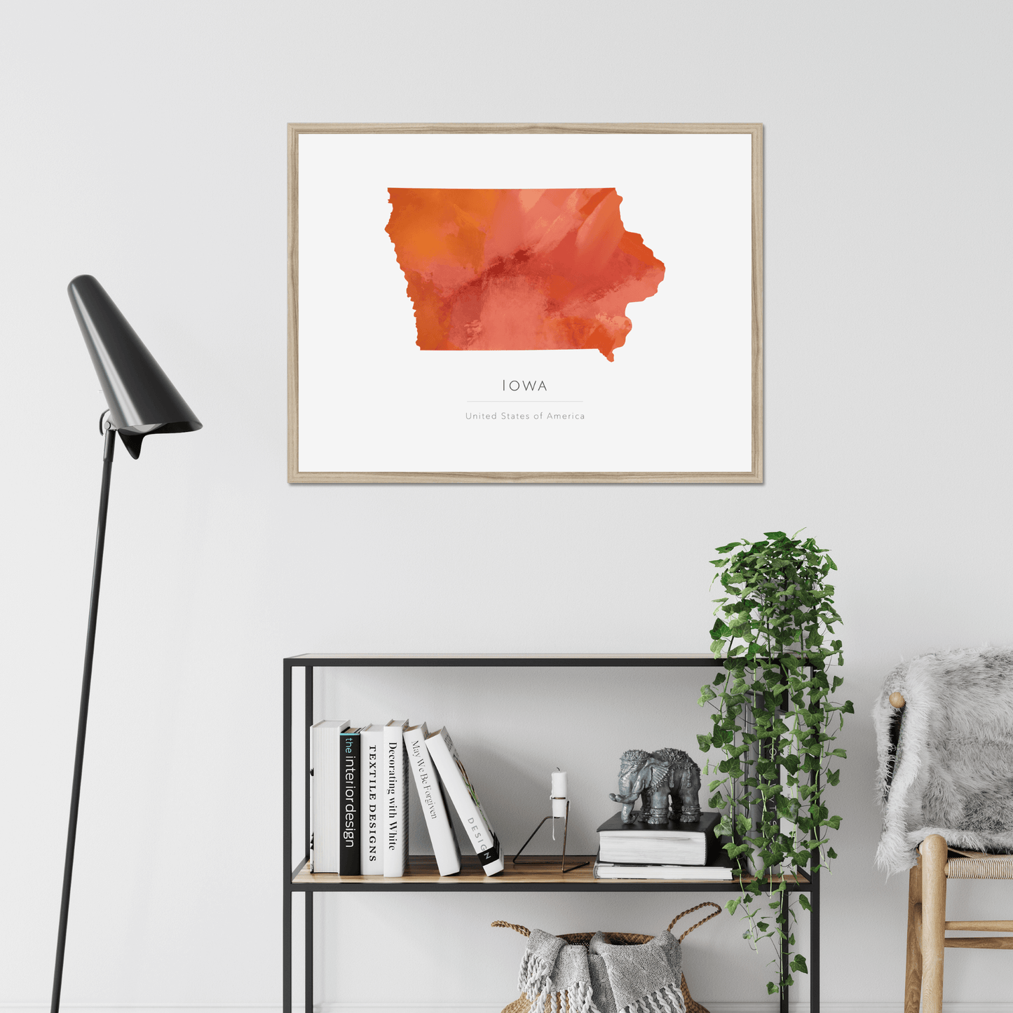 Iowa - Framed & Mounted Map
