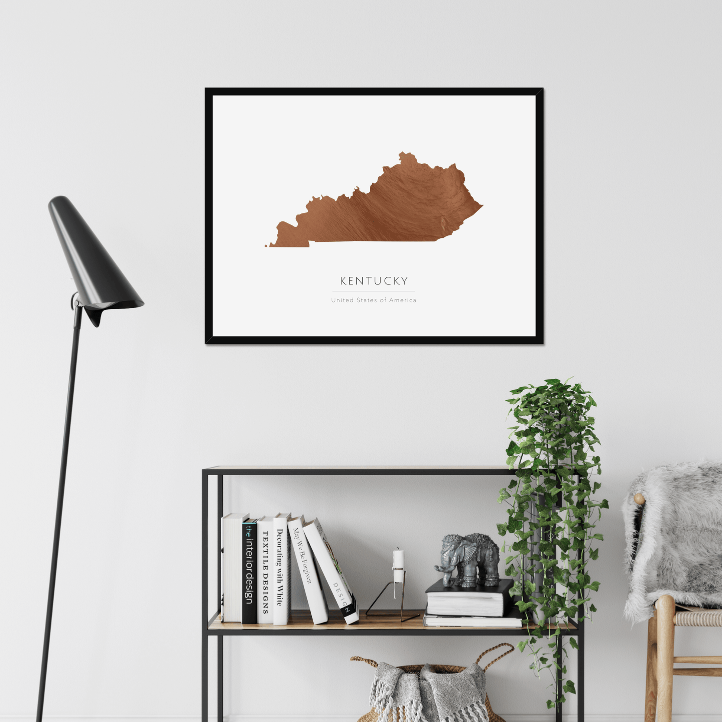 Kentucky - Framed & Mounted Map