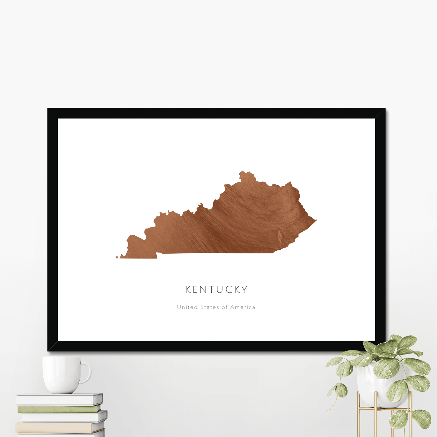 Kentucky - Framed & Mounted Map