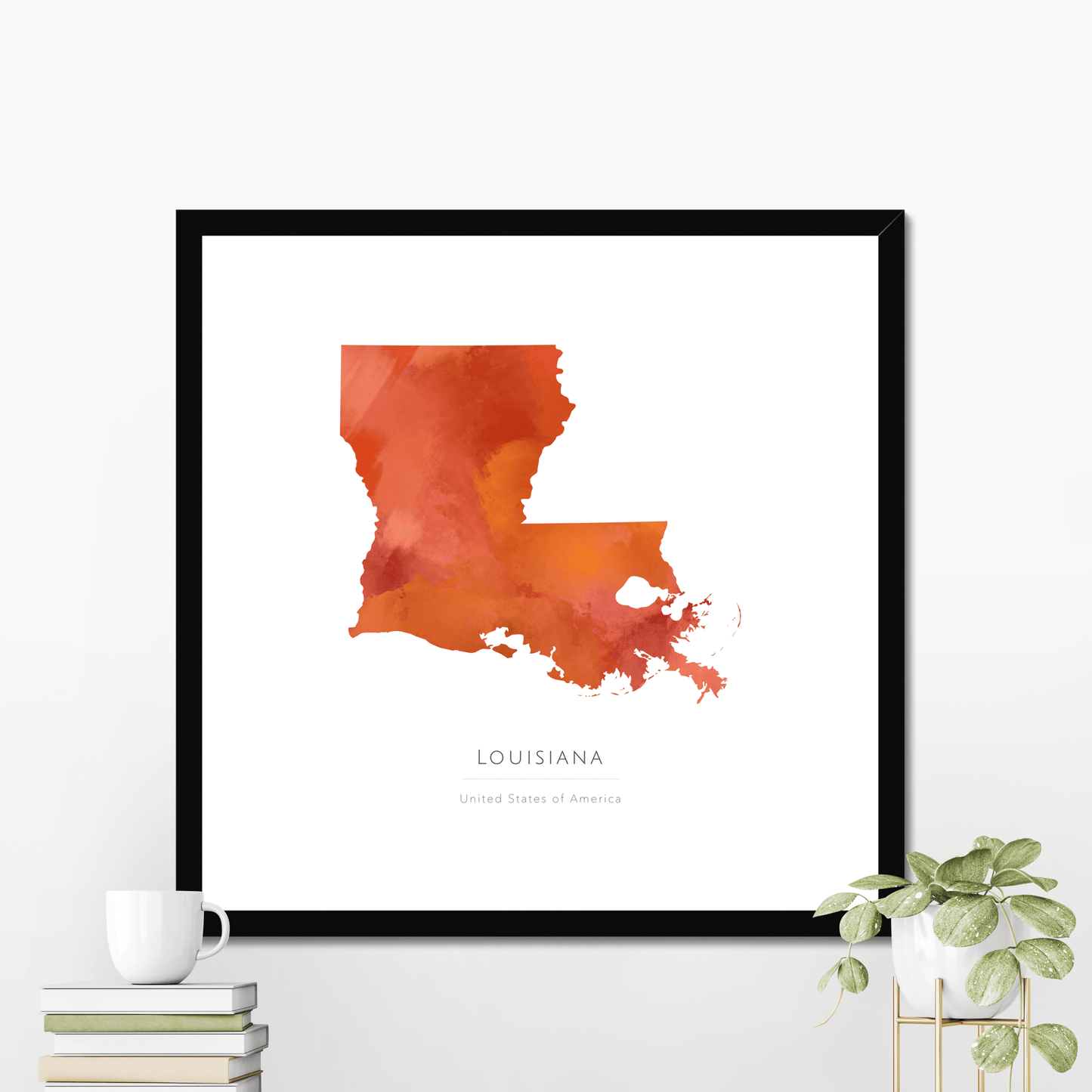Louisiana - Framed & Mounted Map