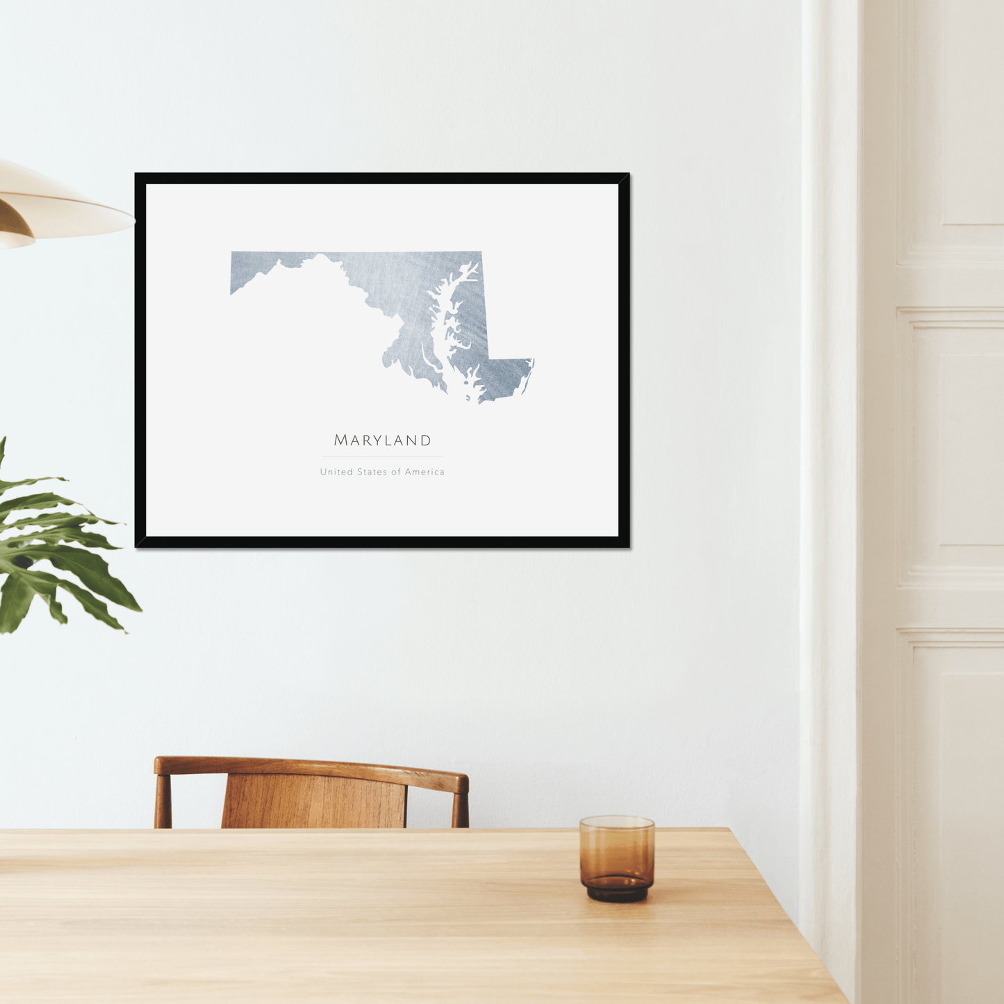 Maryland - Framed & Mounted Map