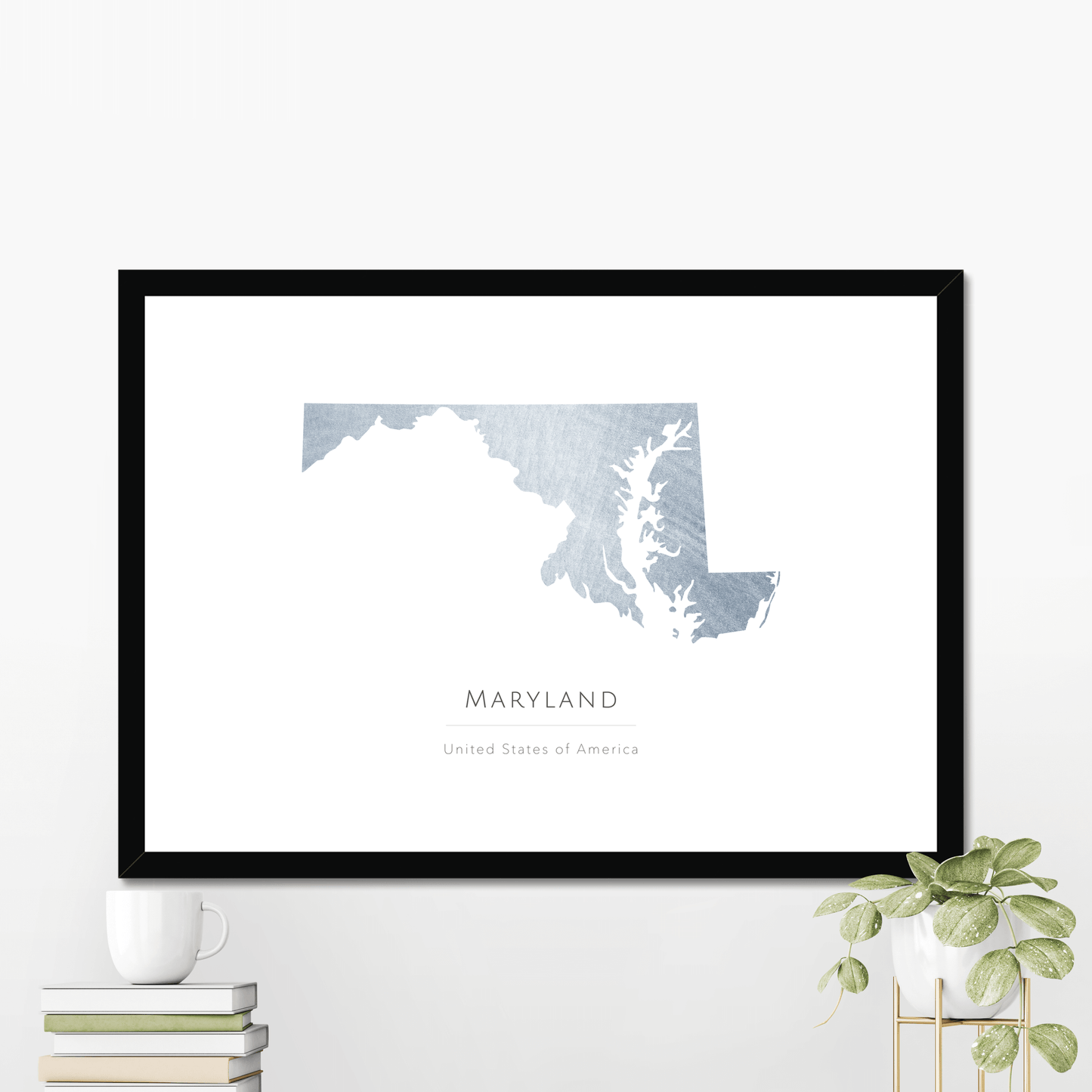 Maryland - Framed & Mounted Map