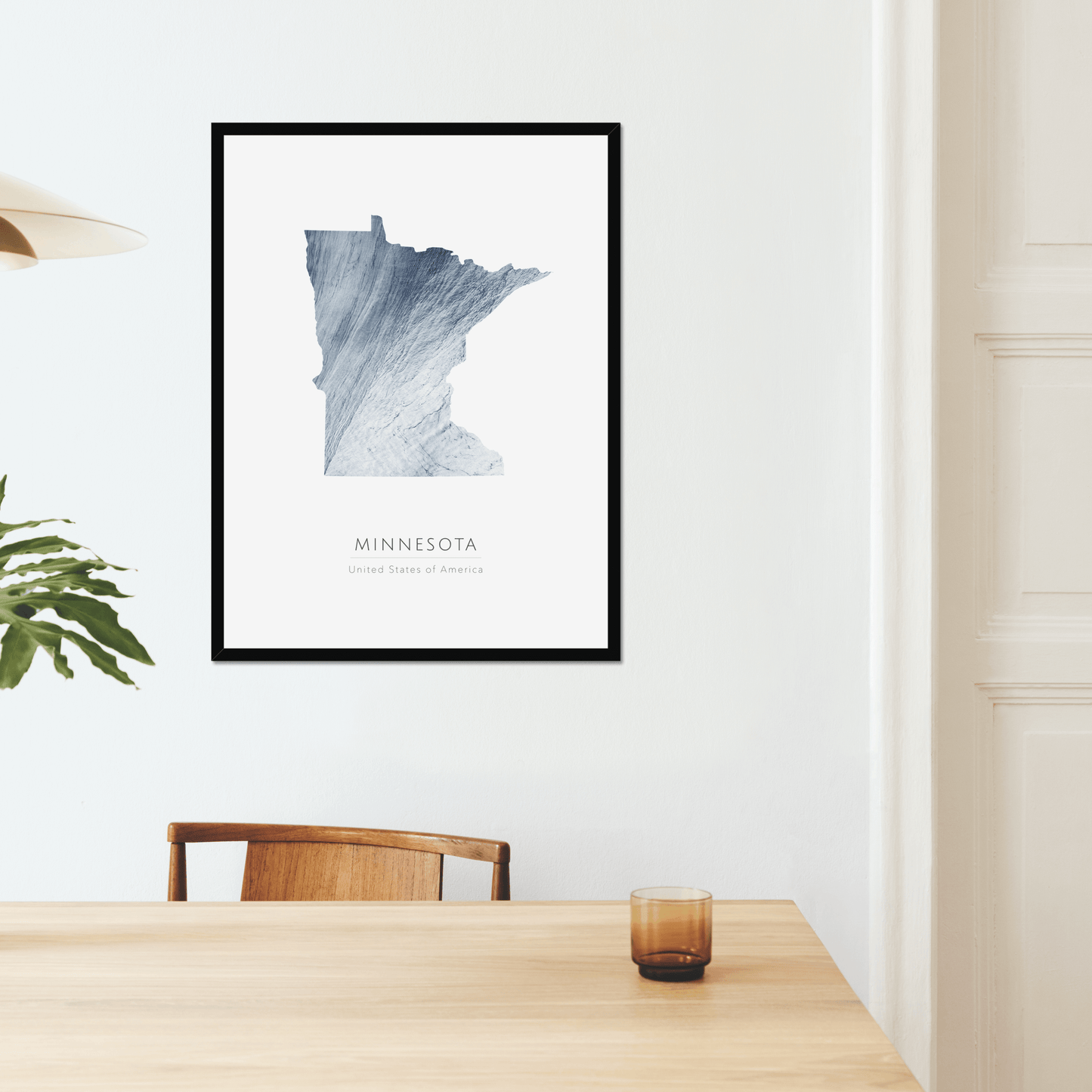 Minnesota - Framed & Mounted Map