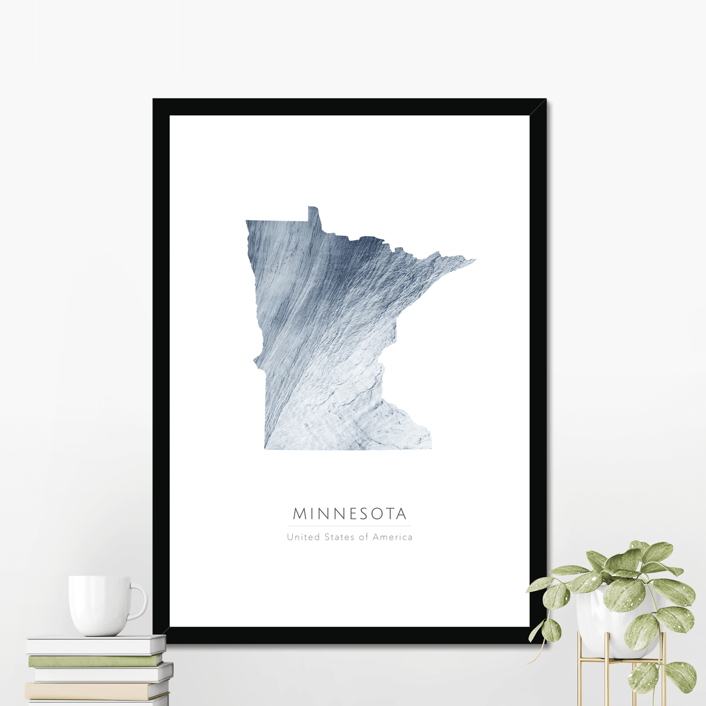 Minnesota - Framed & Mounted Map