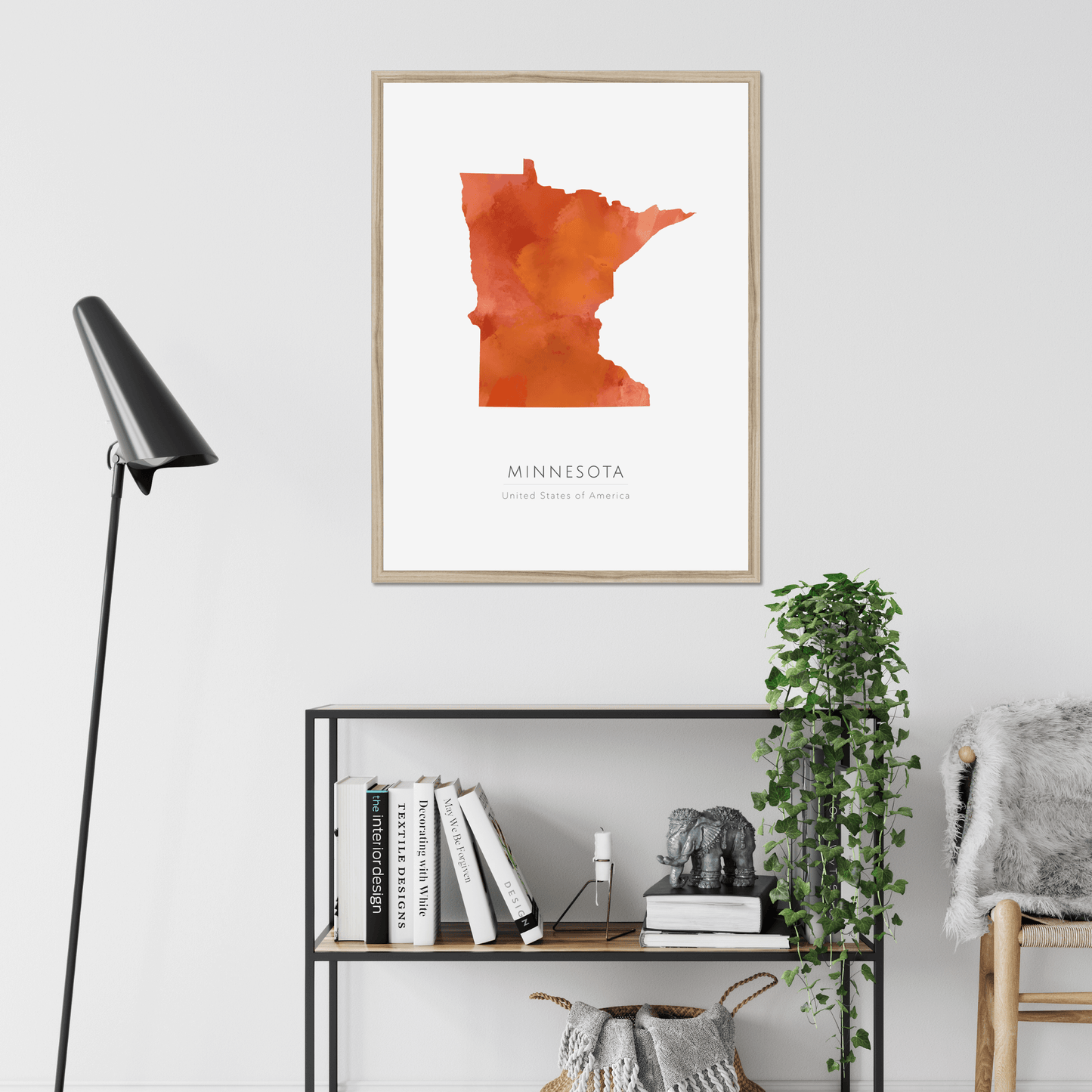 Minnesota - Framed & Mounted Map