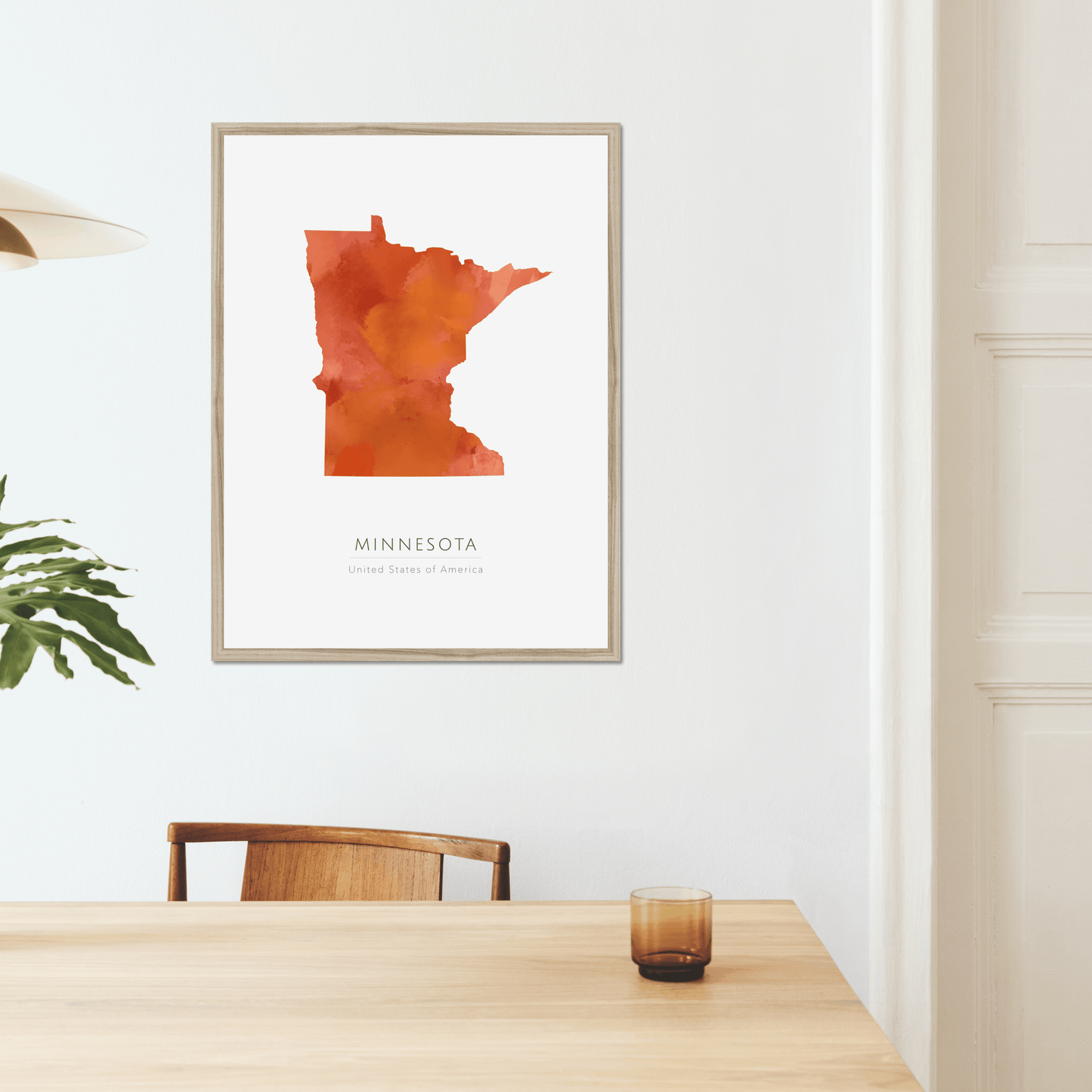 Minnesota - Framed & Mounted Map