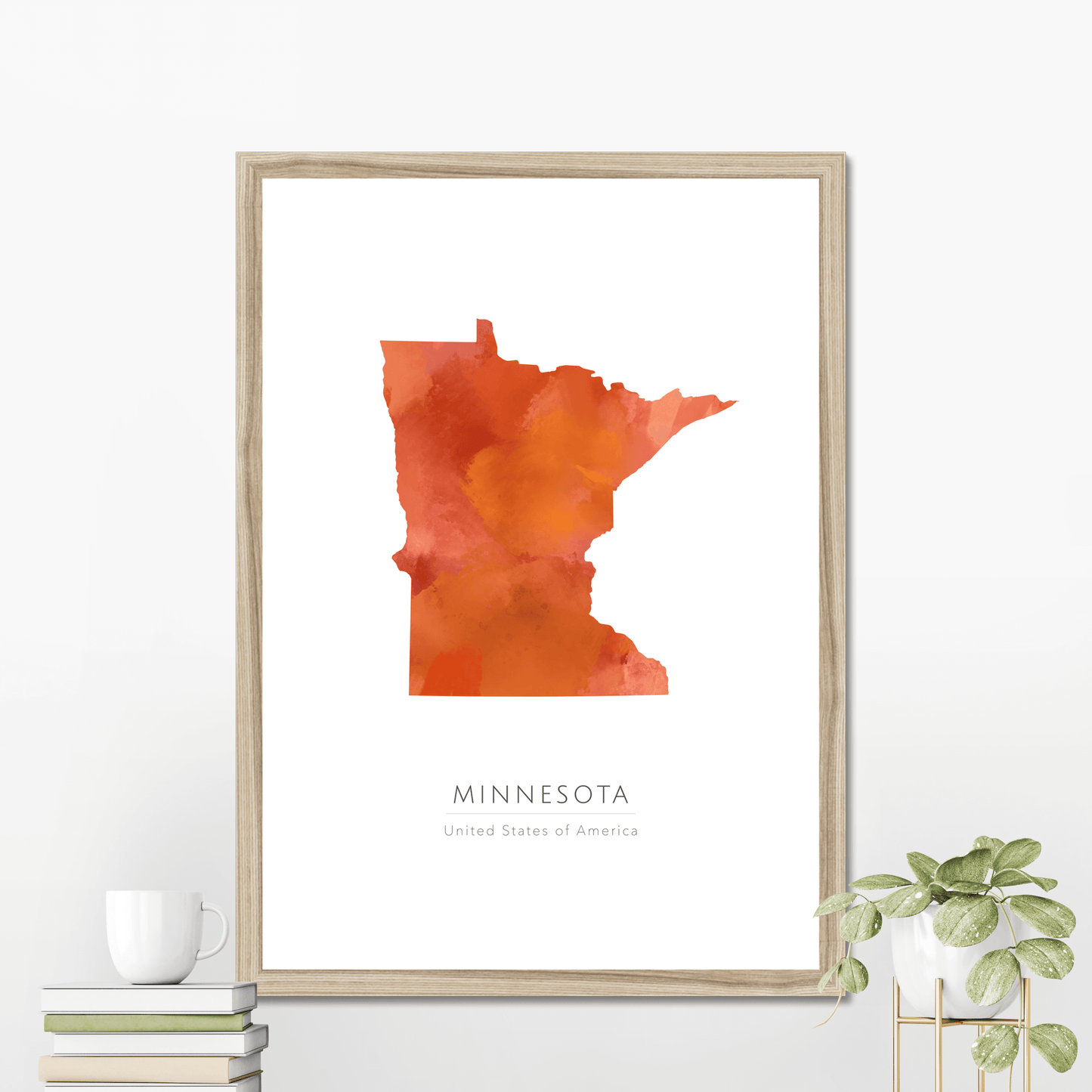 Minnesota - Framed & Mounted Map