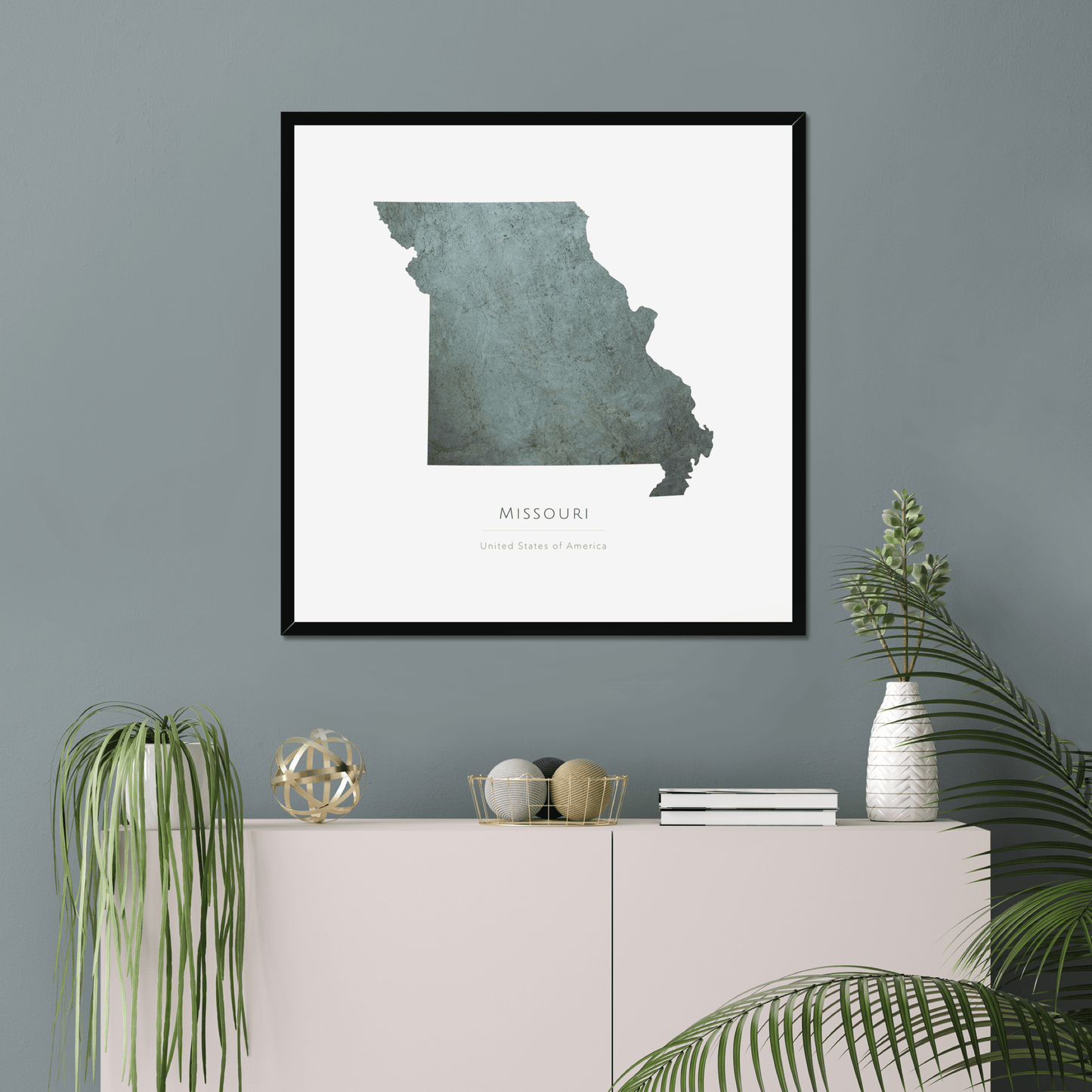 Missouri - Framed & Mounted Map