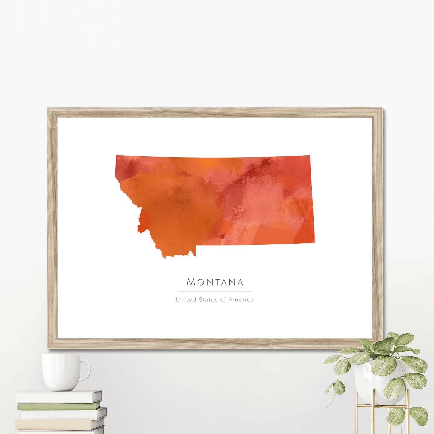 Montana - Framed & Mounted Map