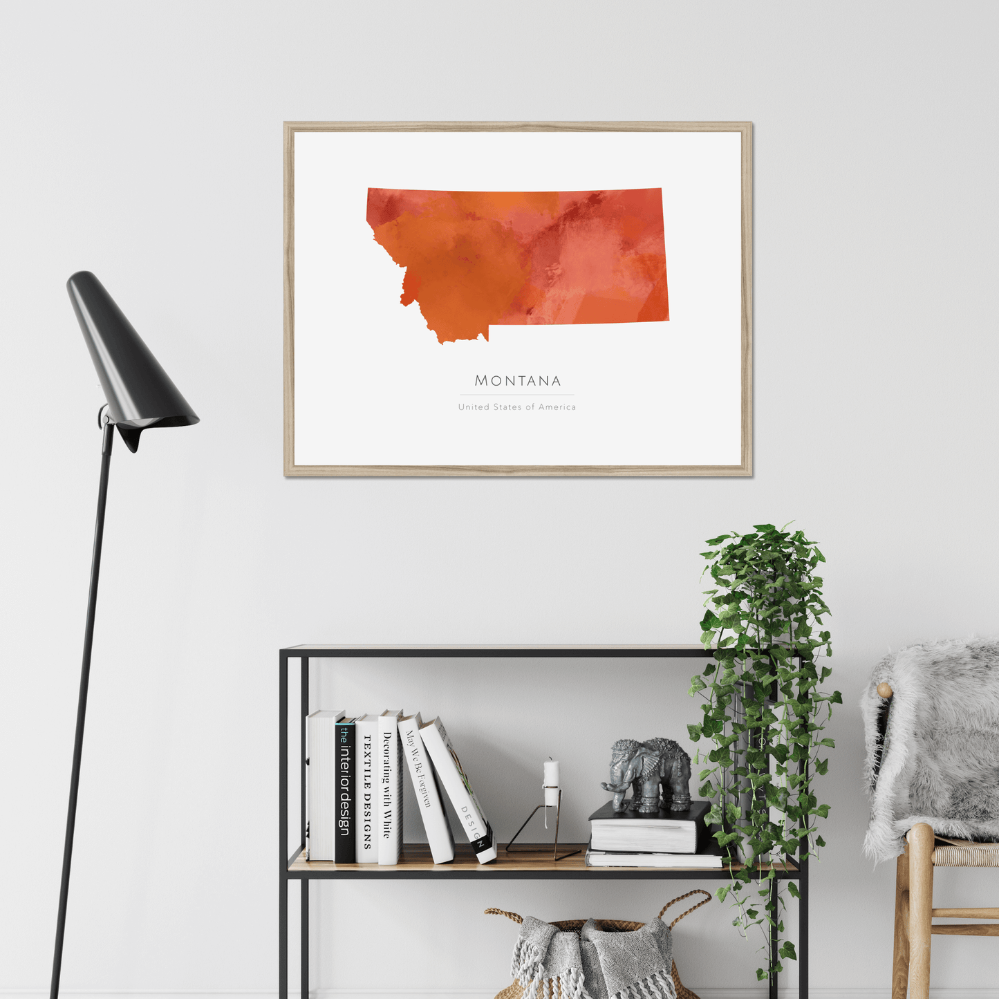 Montana - Framed & Mounted Map