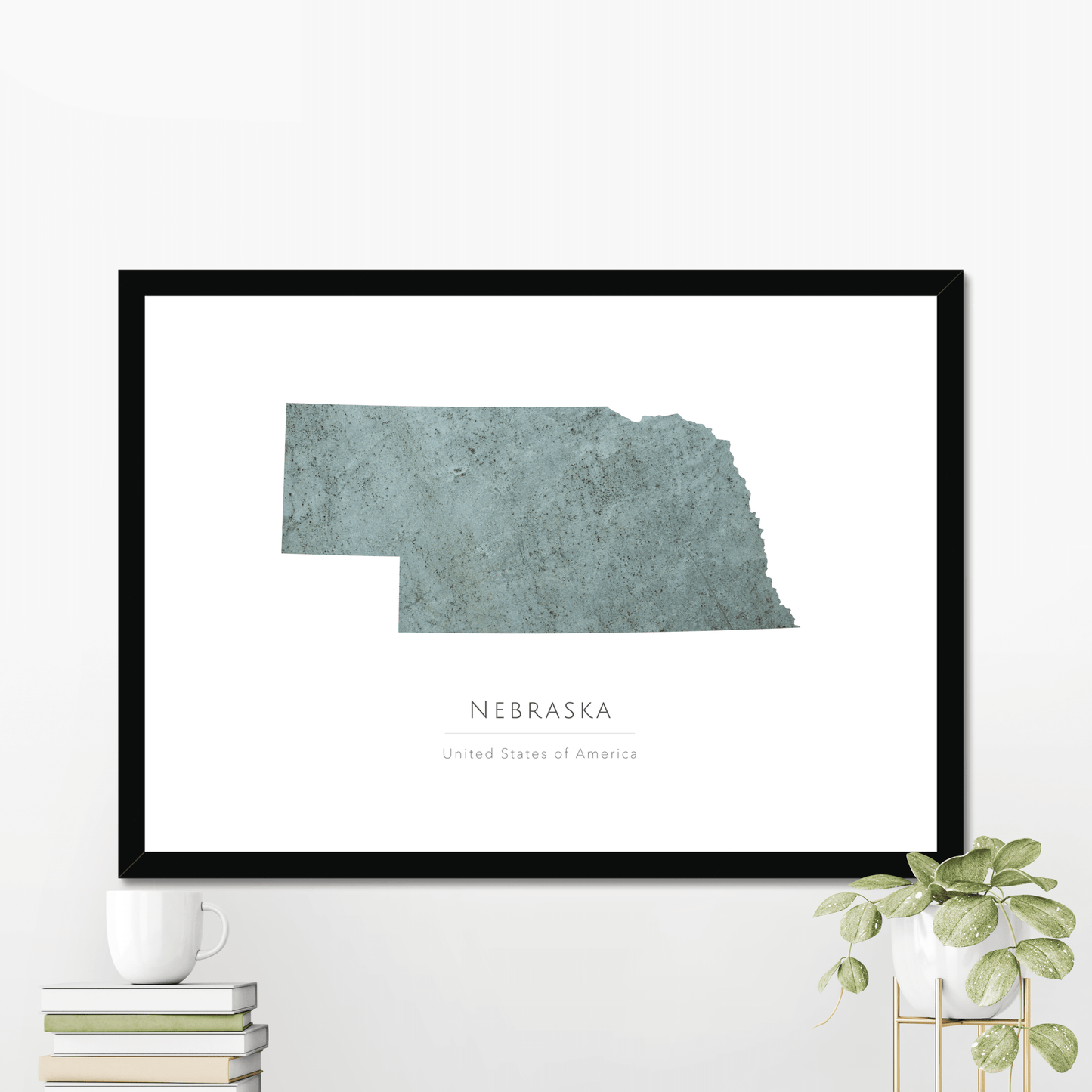 Nebraska - Framed & Mounted Map