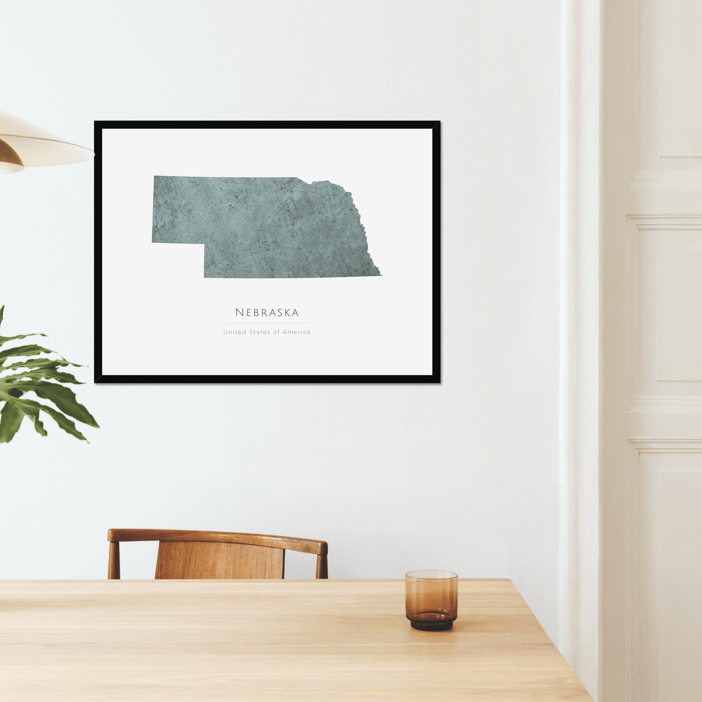 Nebraska - Framed & Mounted Map
