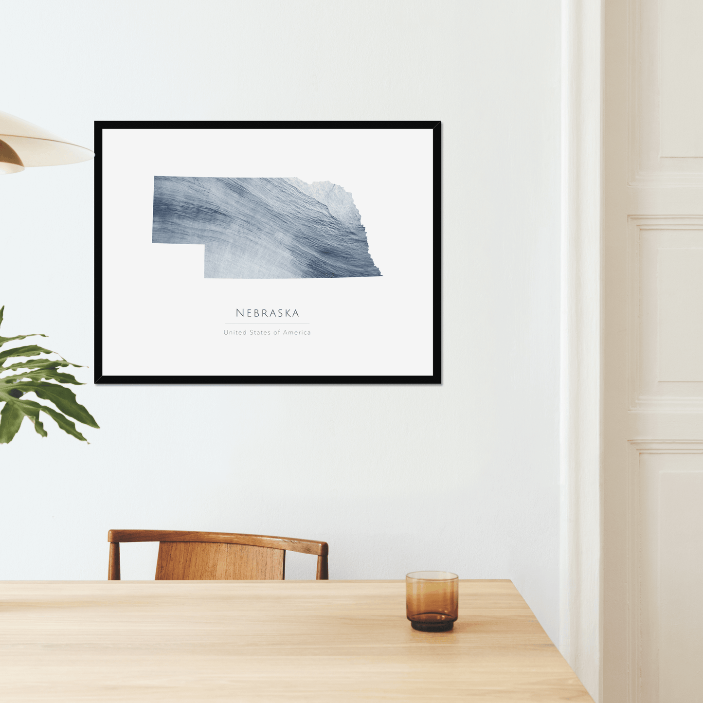 Nebraska - Framed & Mounted Map