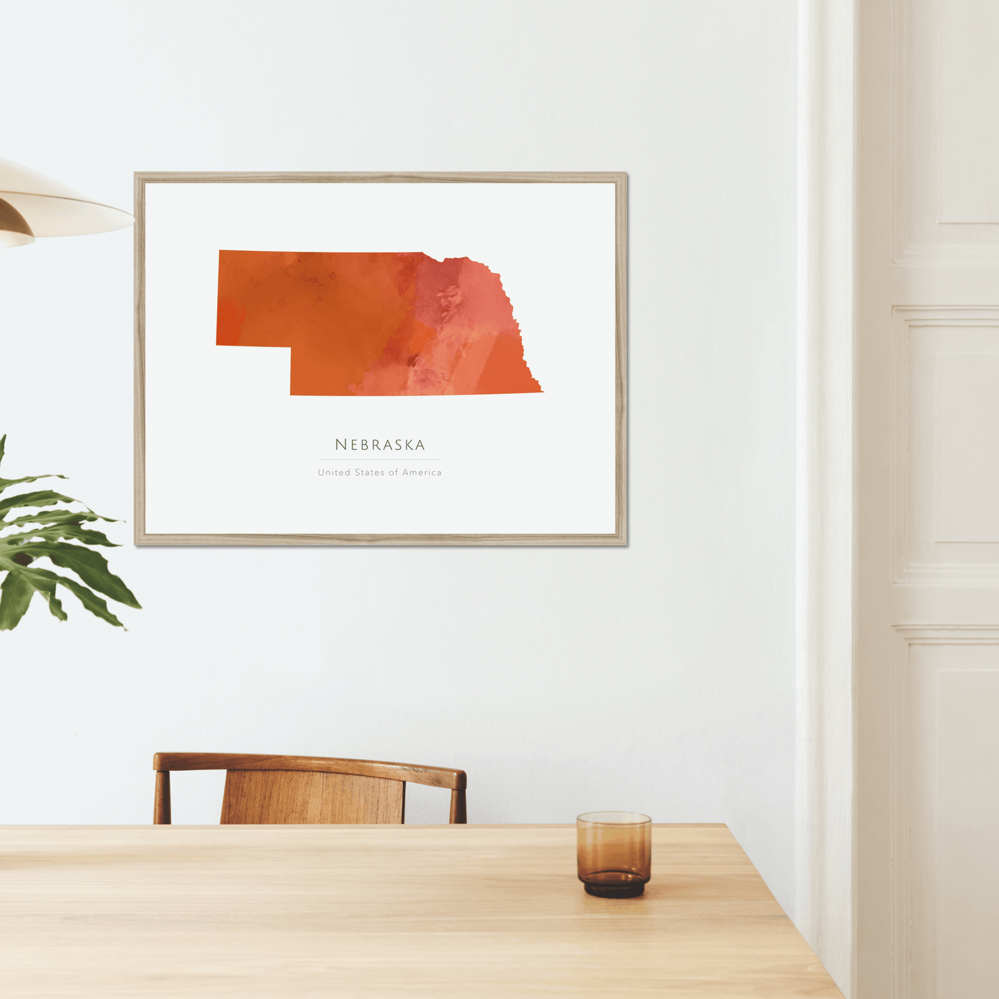 Nebraska - Framed & Mounted Map