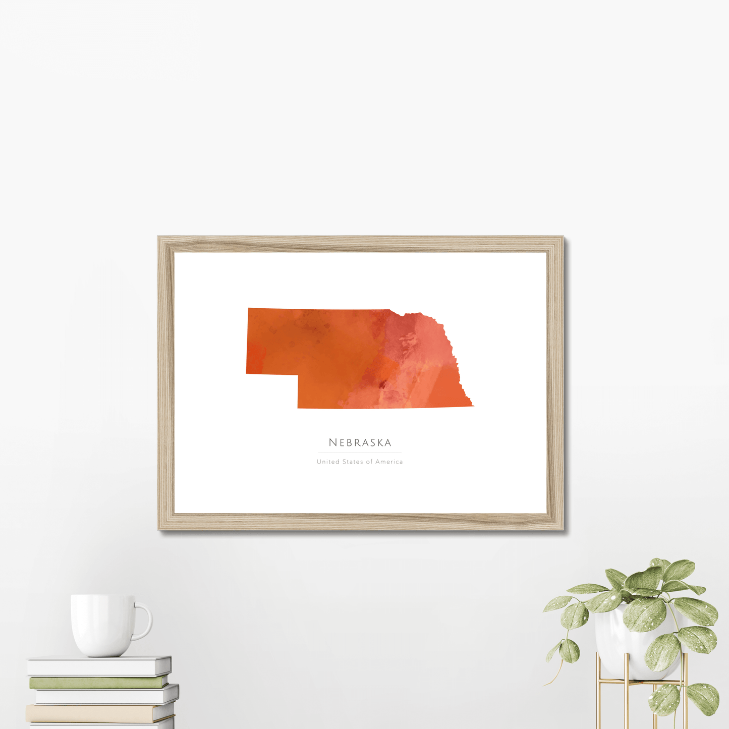 Nebraska - Framed & Mounted Map