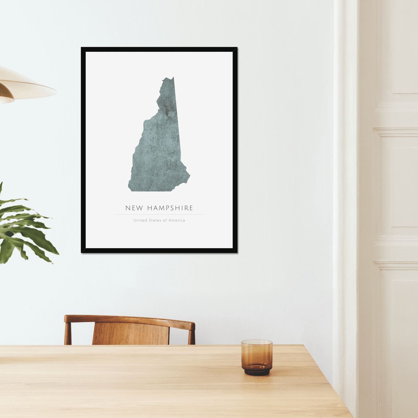 New Hampshire - Framed & Mounted Map