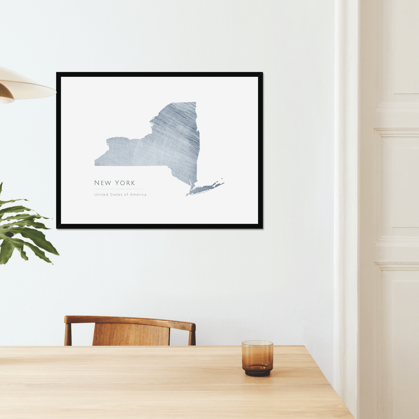 New York - Framed & Mounted Map