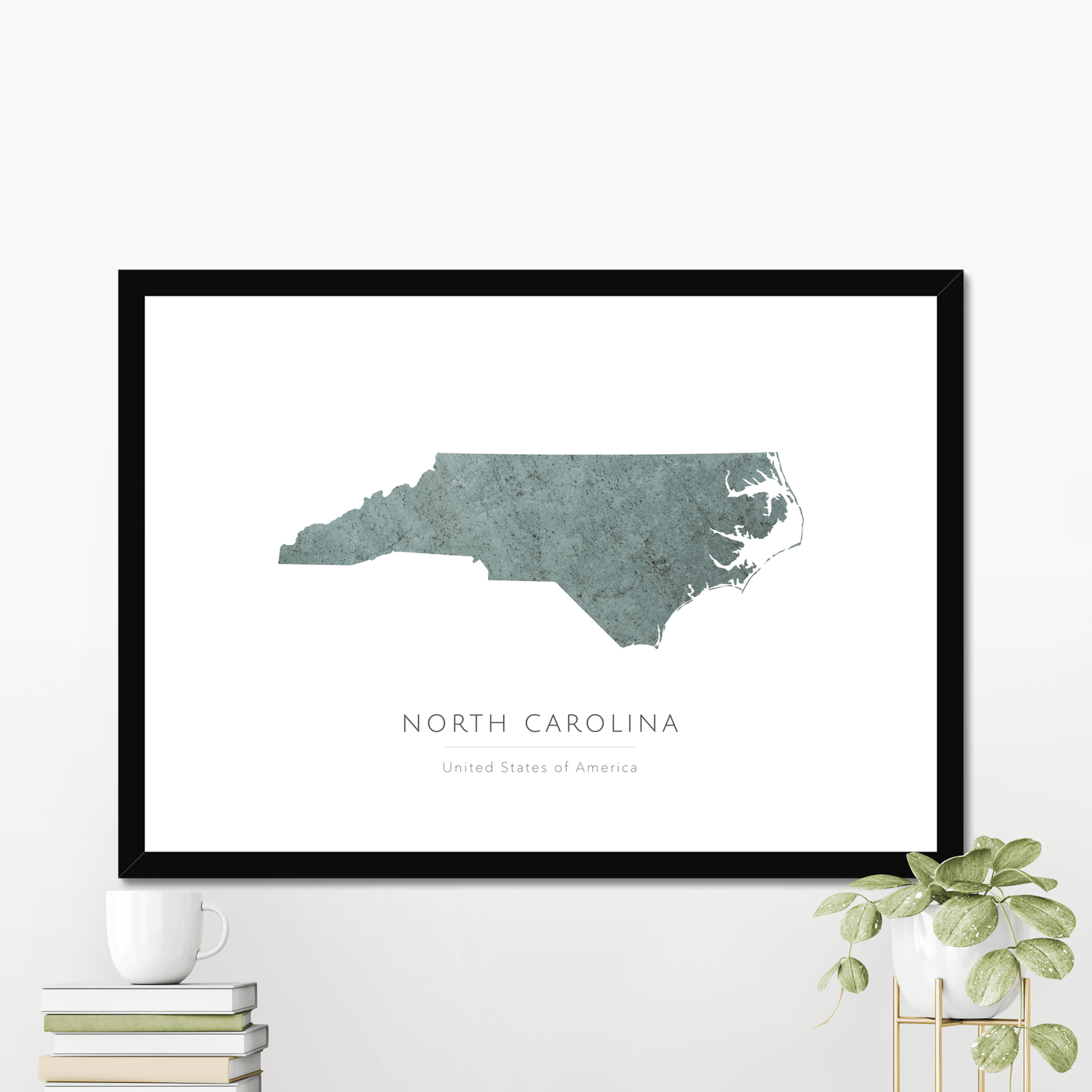 North Carolina - Framed & Mounted Map
