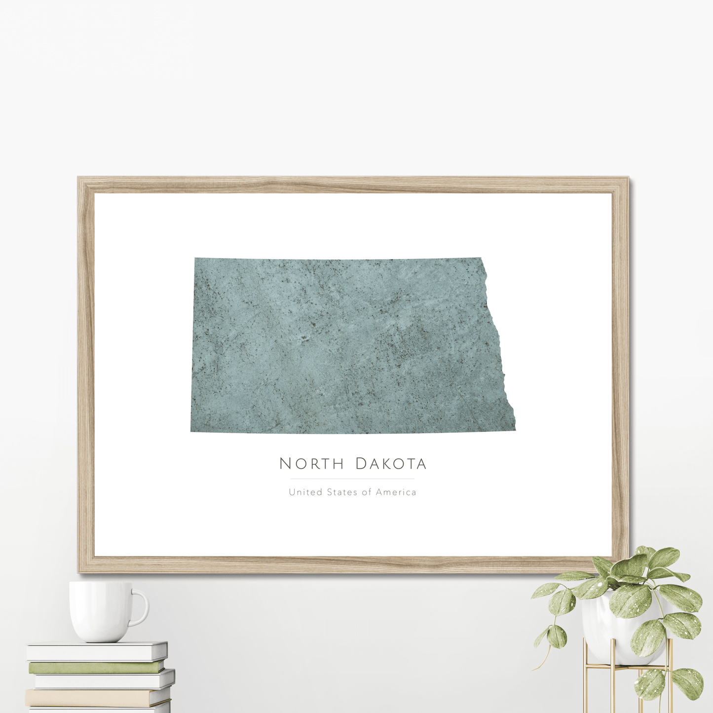 North Dakota - Framed & Mounted Map