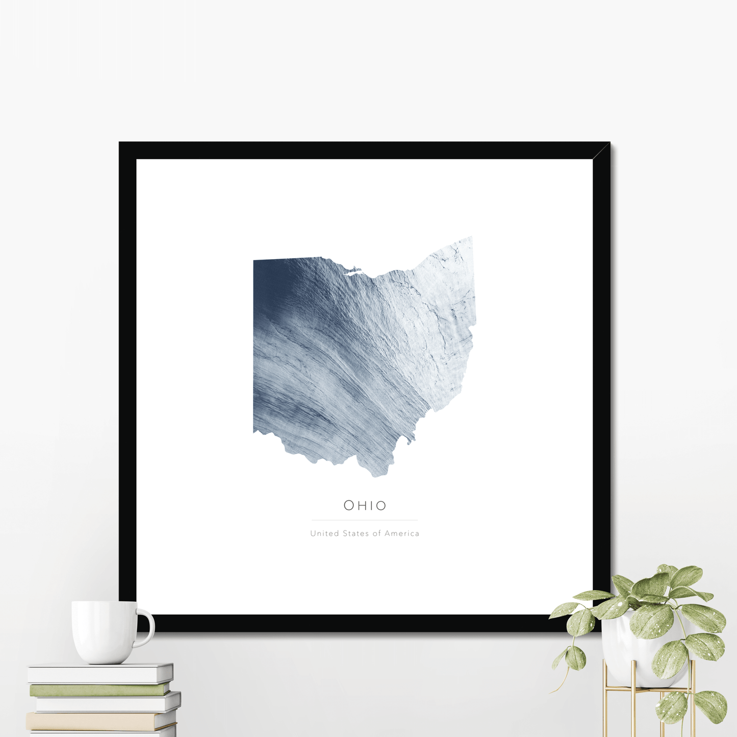 Ohio - Framed & Mounted Map