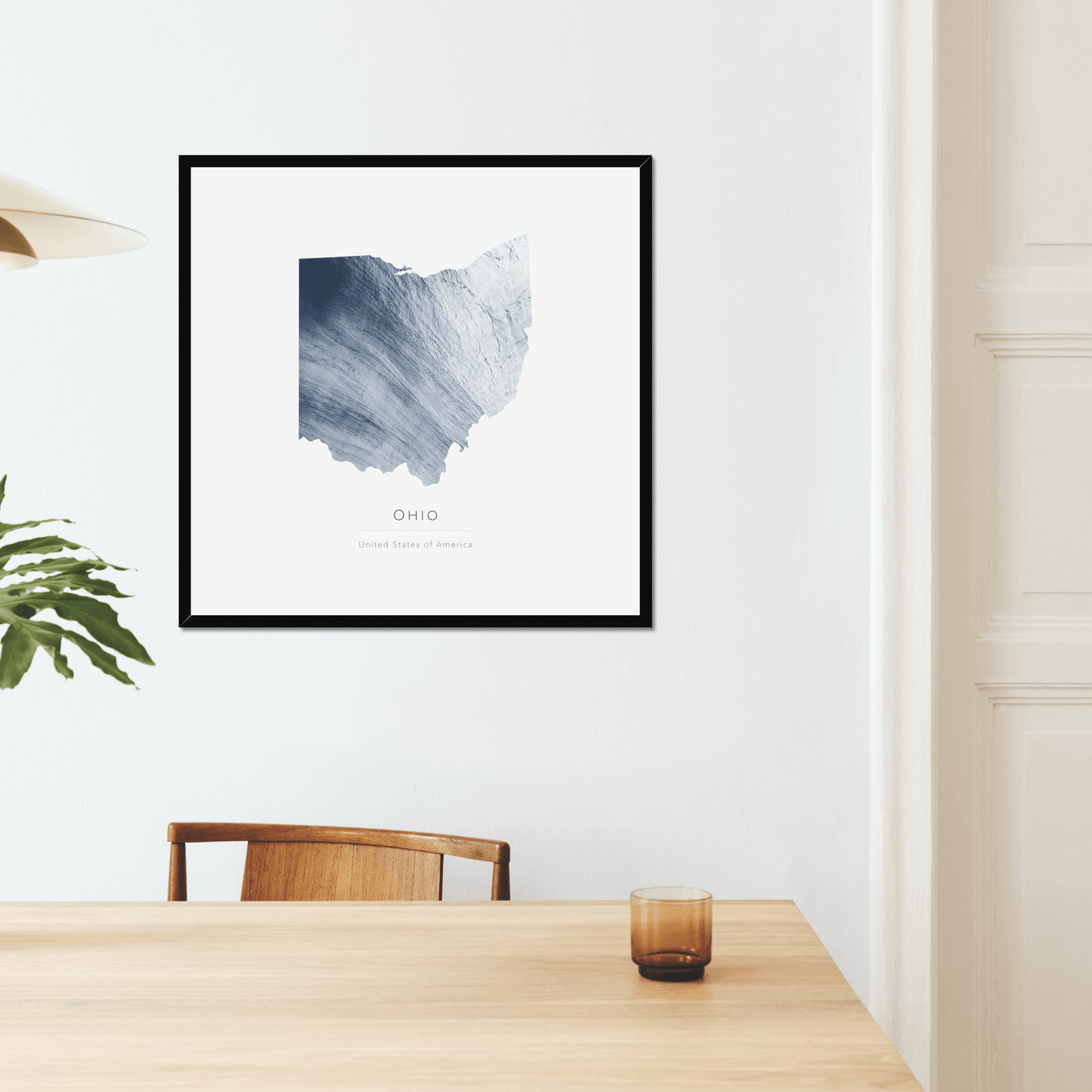 Ohio - Framed & Mounted Map