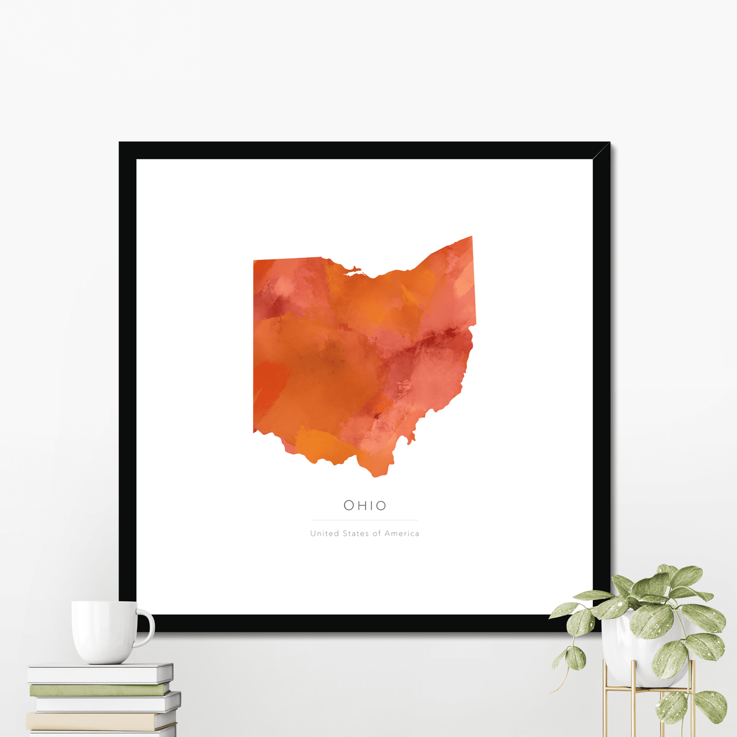 Ohio - Framed & Mounted Map