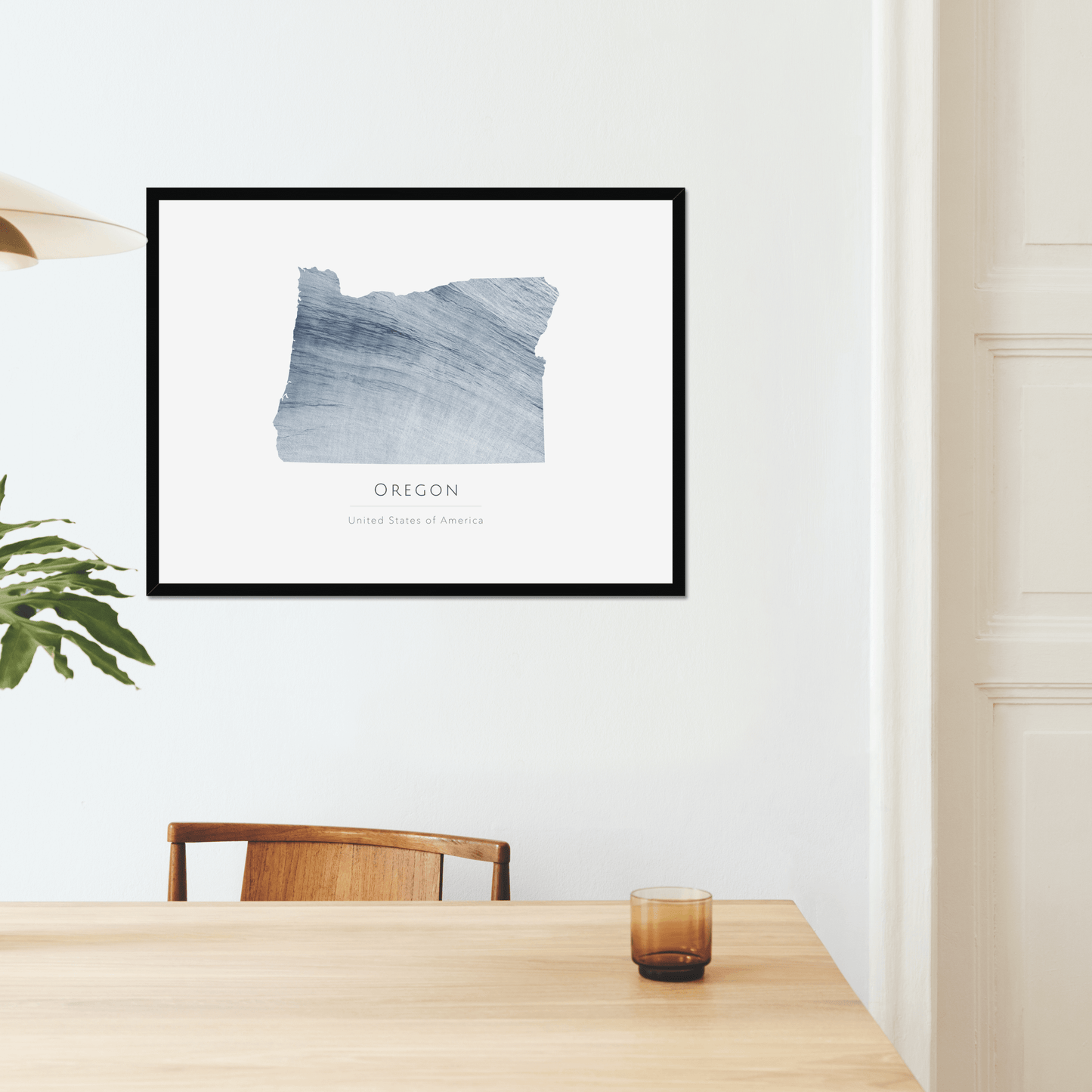 Oregon - Framed & Mounted Map