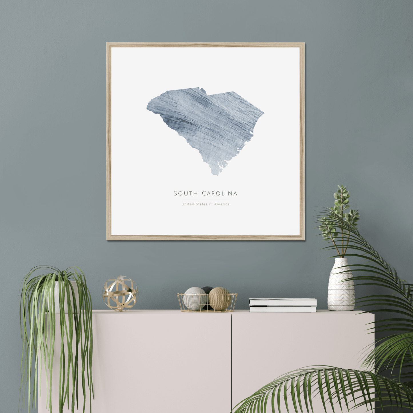 South Carolina - Framed & Mounted Map