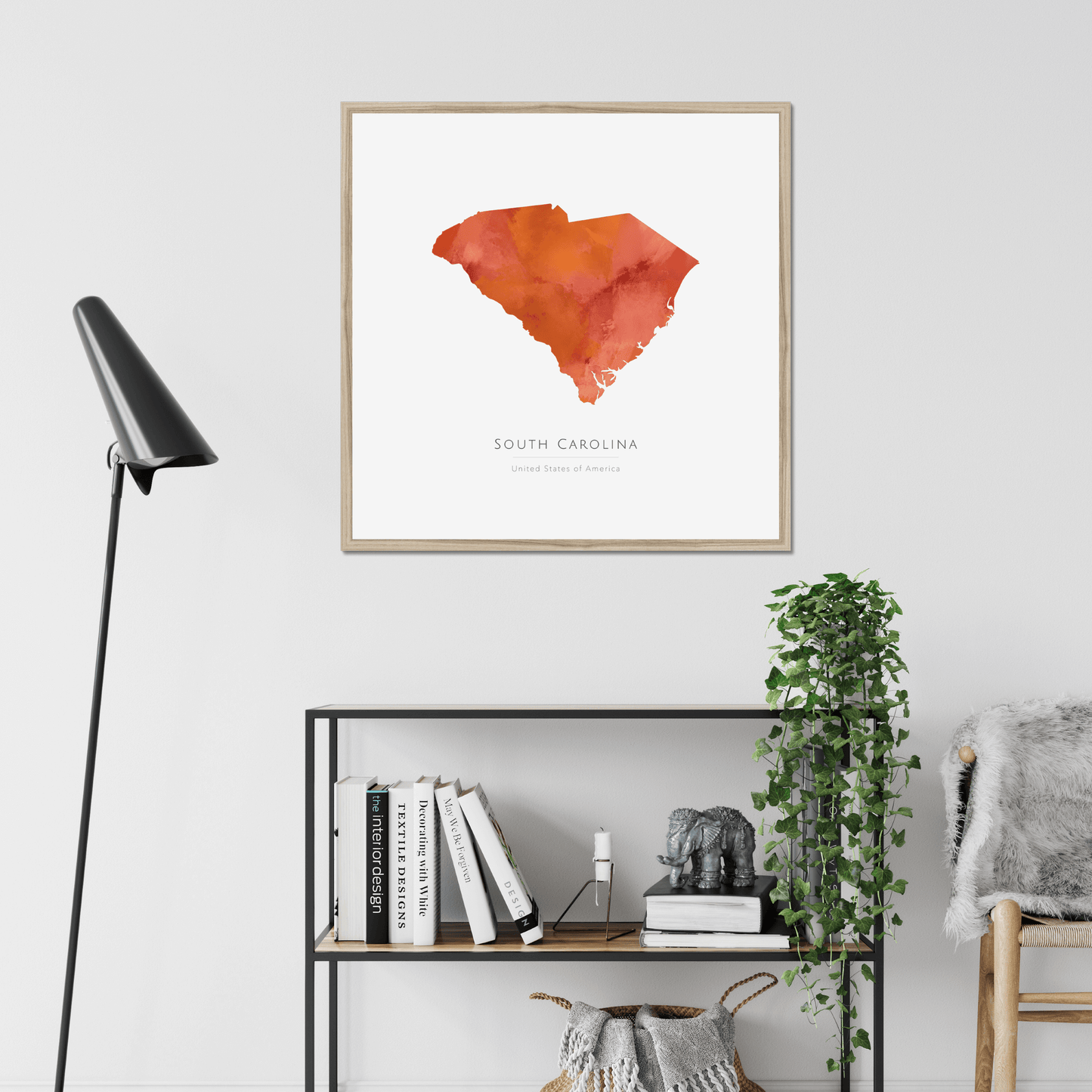 South Carolina - Framed & Mounted Map