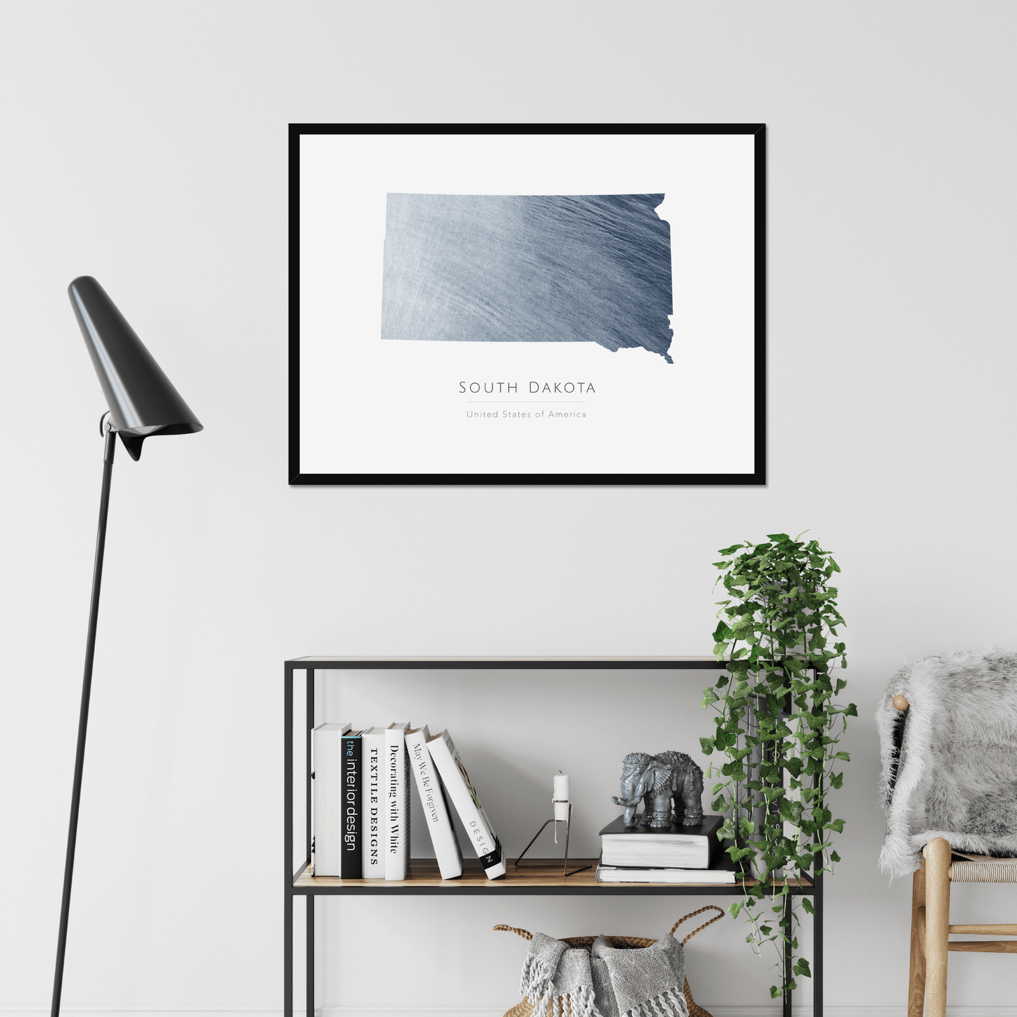 South Dakota - Framed & Mounted Map