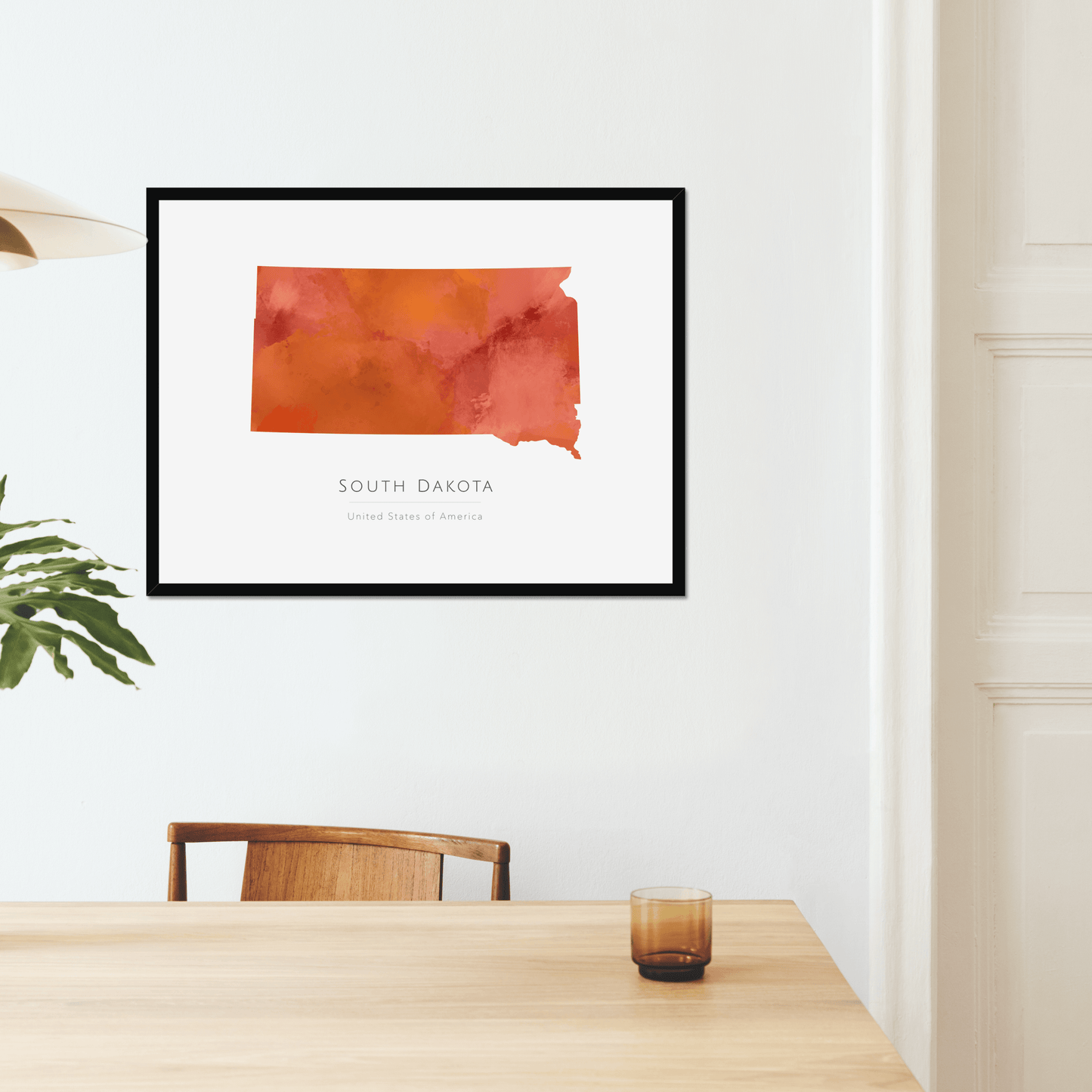 South Dakota - Framed & Mounted Map