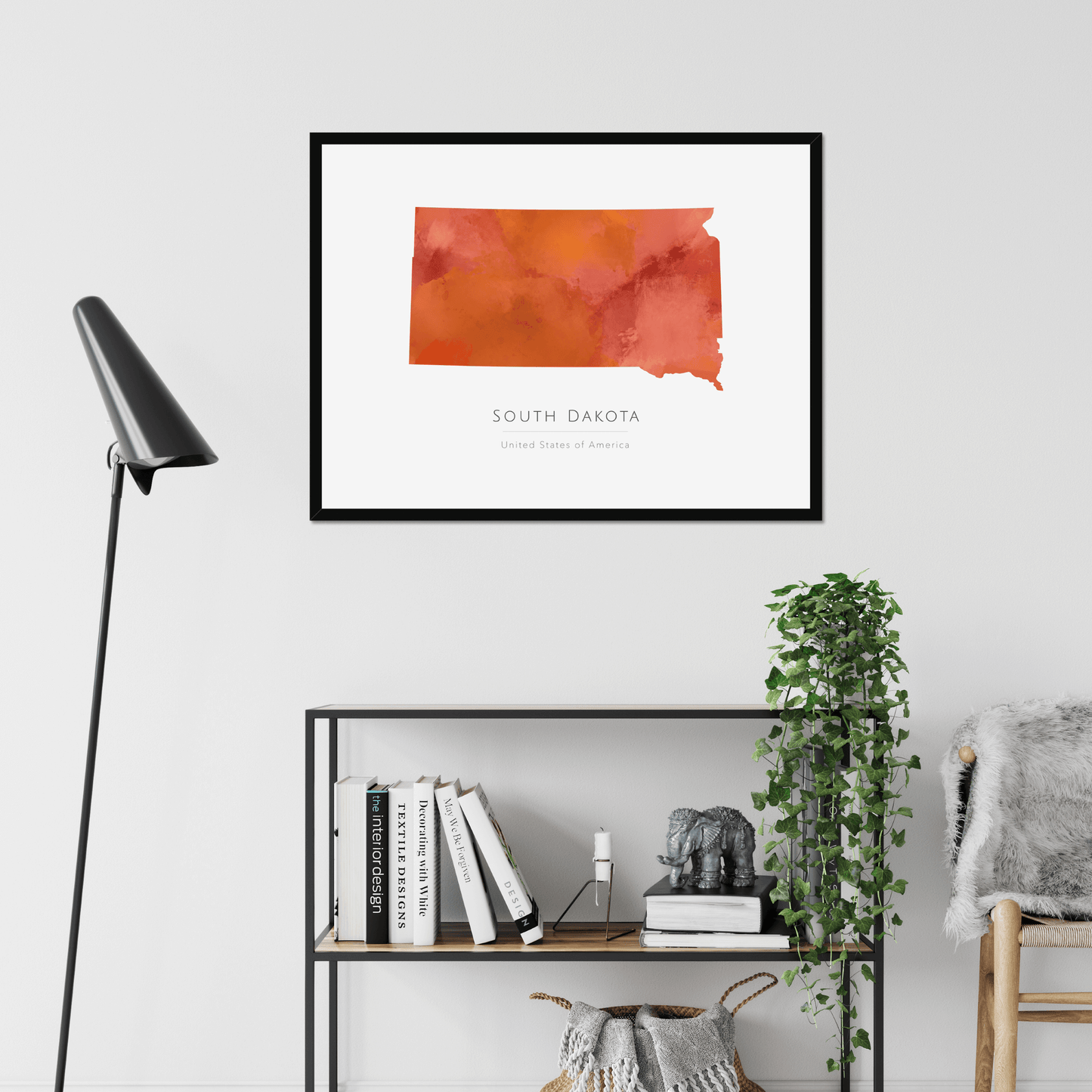South Dakota - Framed & Mounted Map