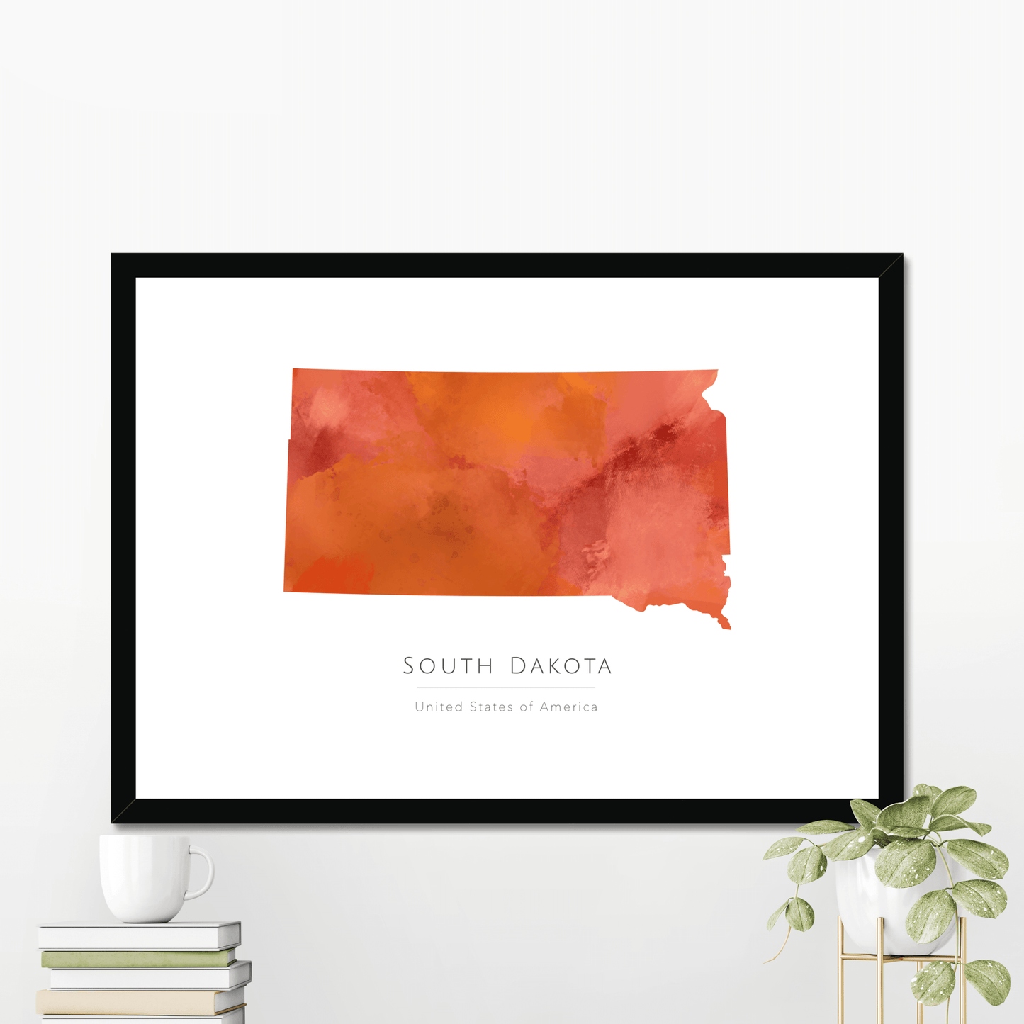South Dakota - Framed & Mounted Map