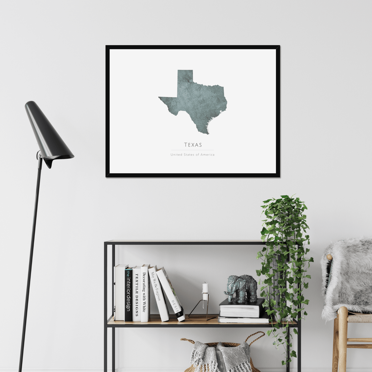 Texas - Framed & Mounted Map