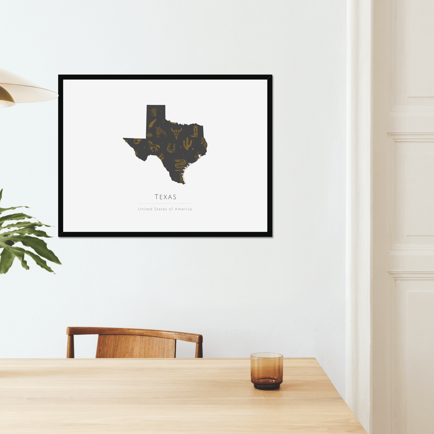 Texas - Framed & Mounted Map