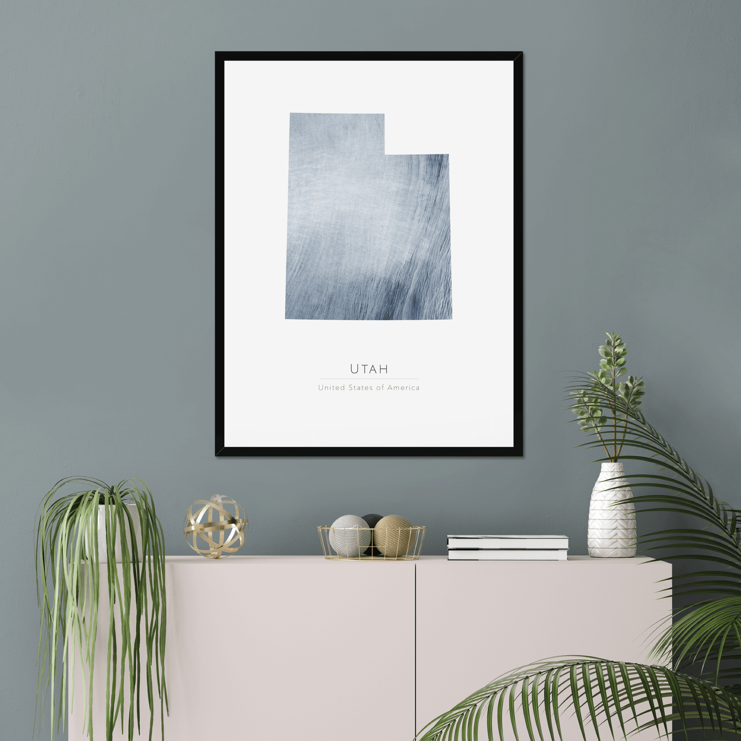 Utah - Framed & Mounted Map