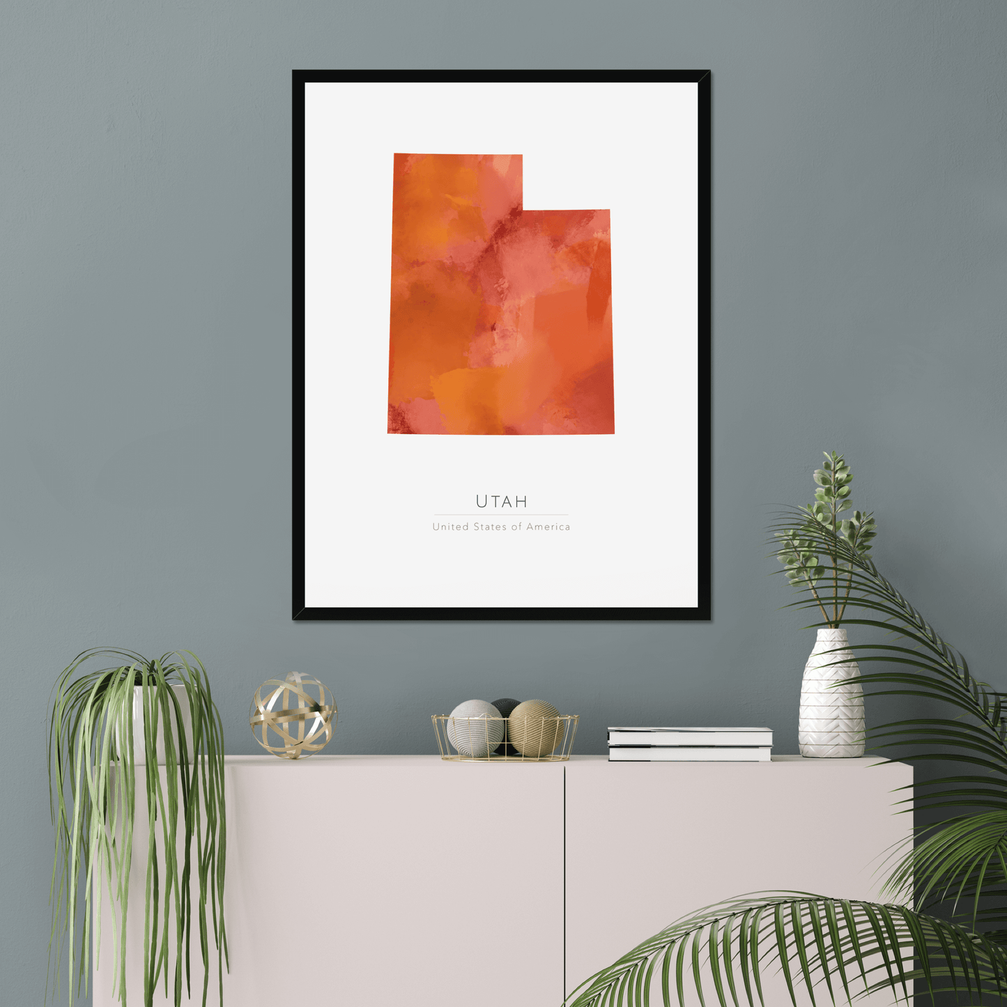 Utah - Framed & Mounted Map
