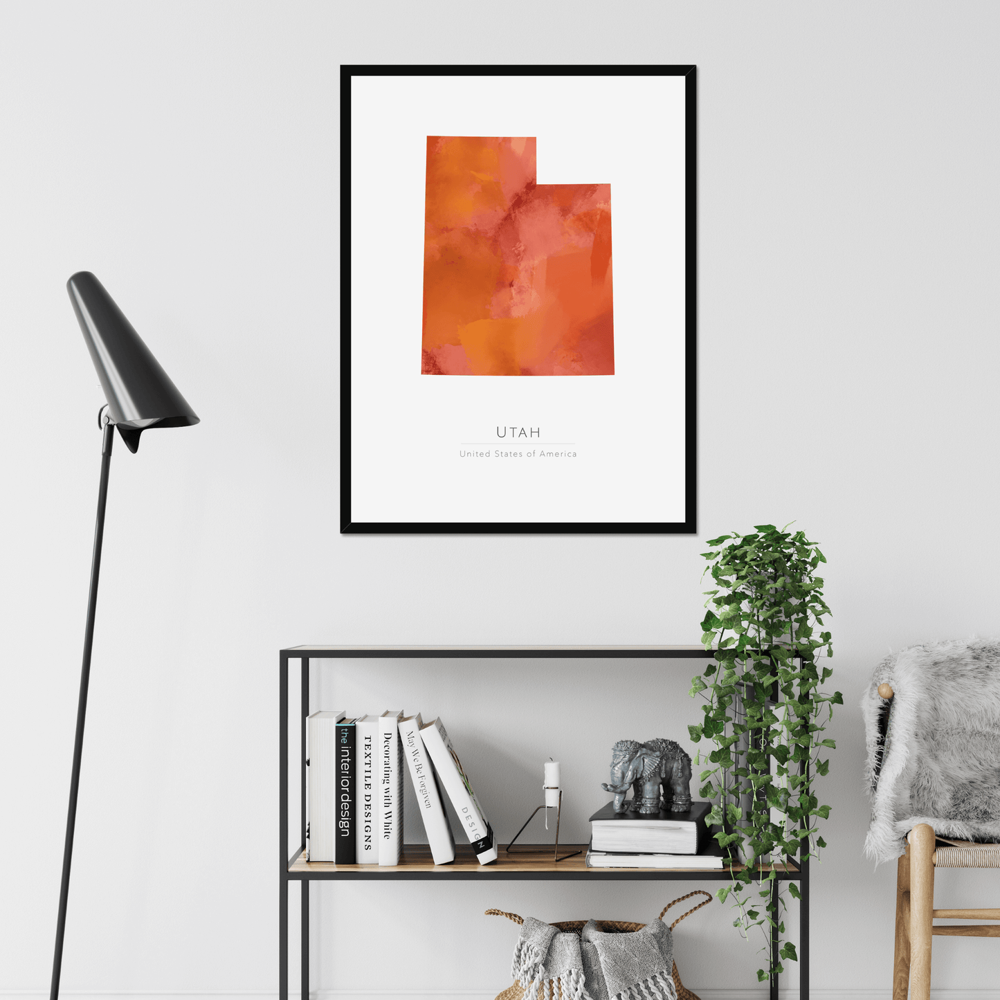 Utah - Framed & Mounted Map