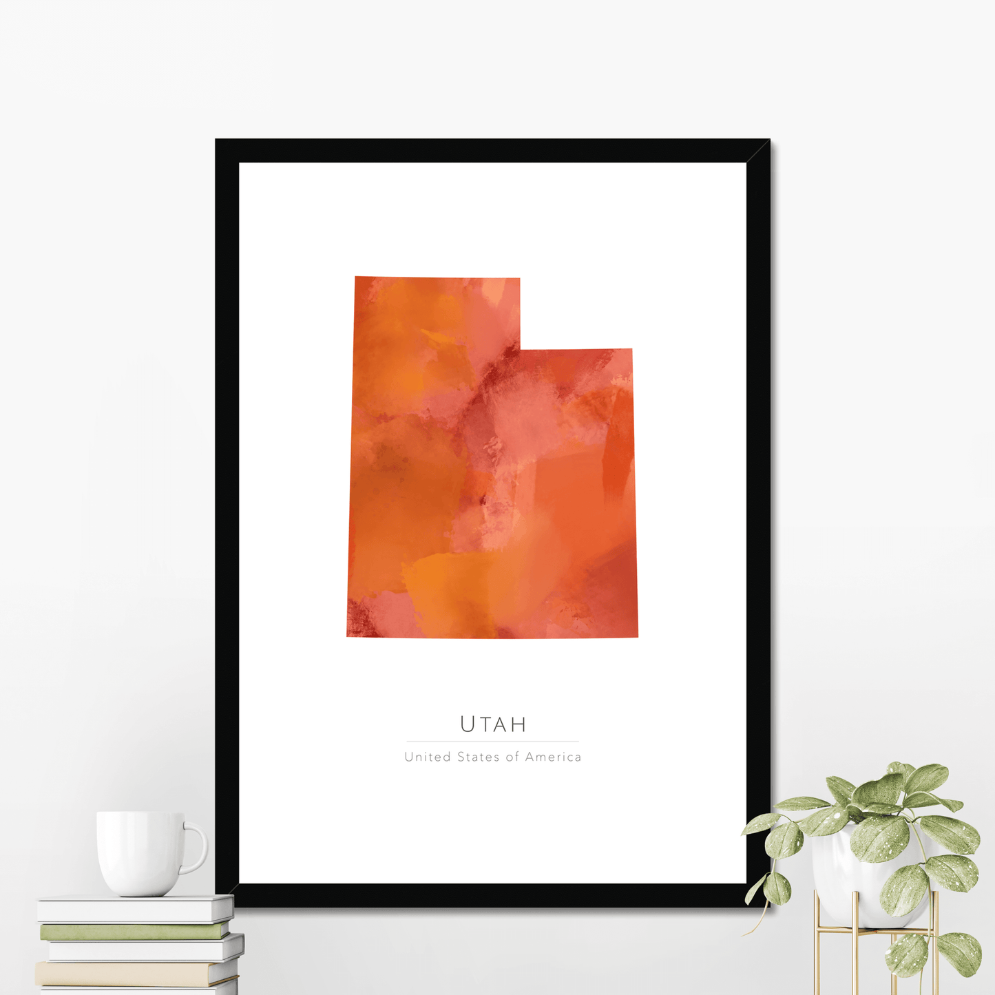 Utah - Framed & Mounted Map