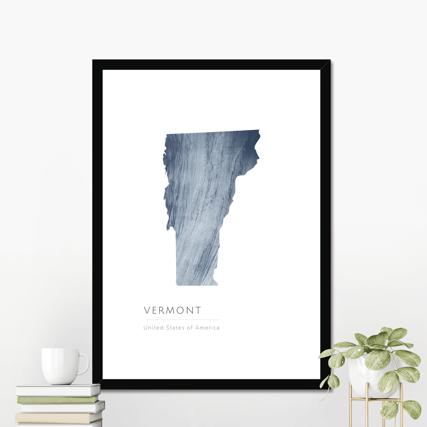 Vermont - Framed & Mounted Map
