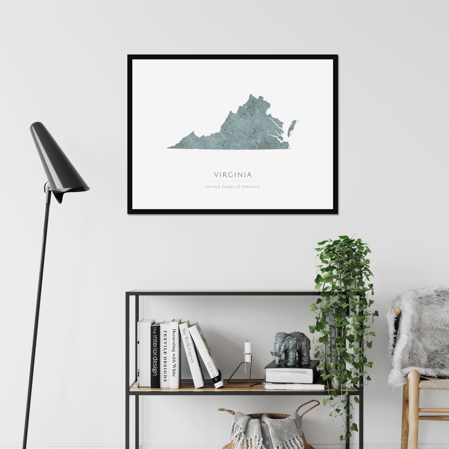 Virginia - Framed & Mounted Map