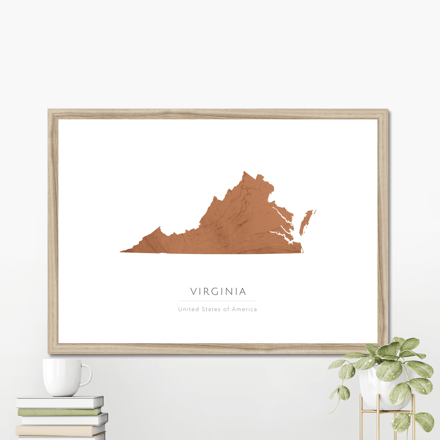 Virginia - Framed & Mounted Map