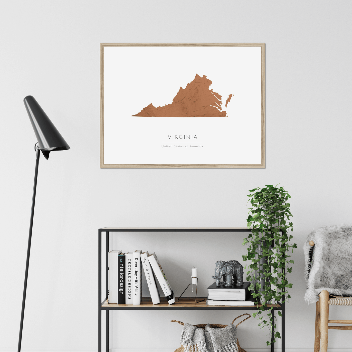 Virginia - Framed & Mounted Map